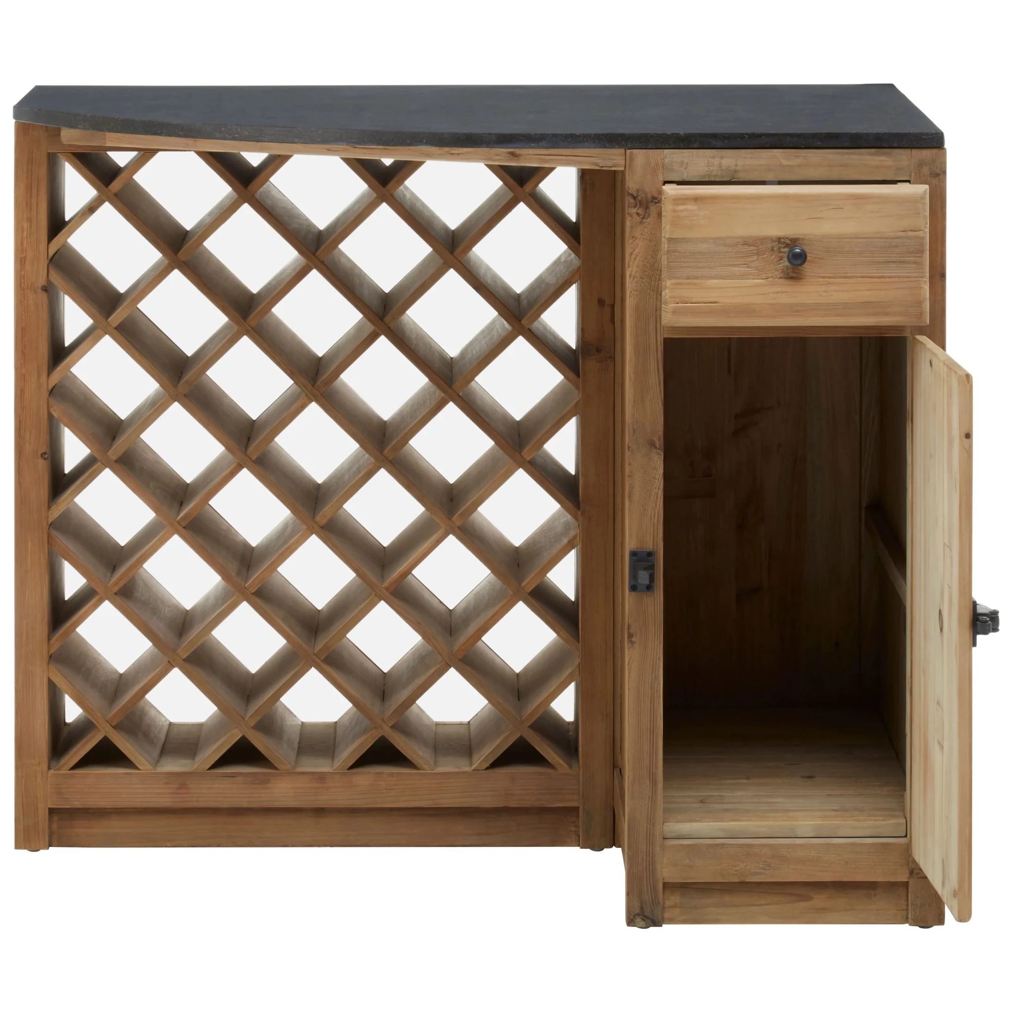 Toba Recycled Pine Wood Bar Cabinet - Furniture, photo 6 of 8