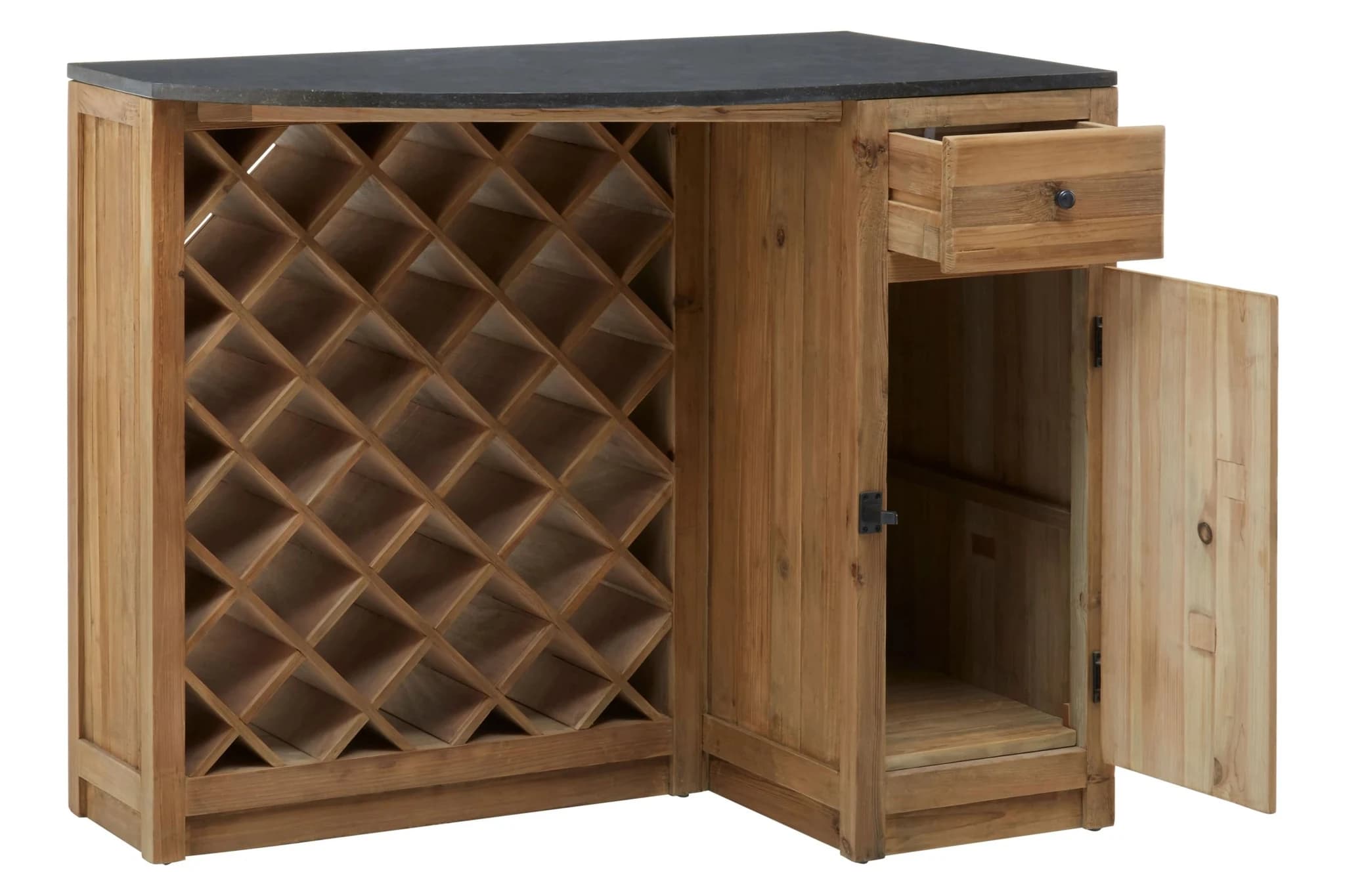 Toba Recycled Pine Wood Bar Cabinet - Furniture, photo 5 of 8