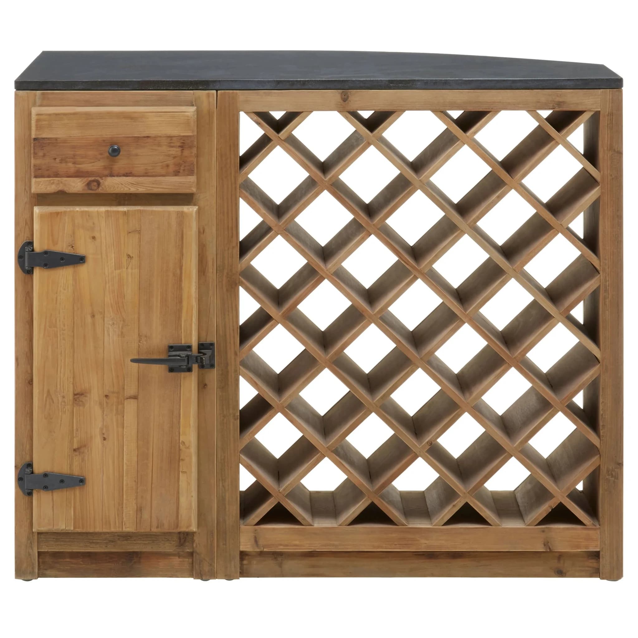 Toba Recycled Pine Wood Bar Cabinet - Furniture, photo 3 of 8