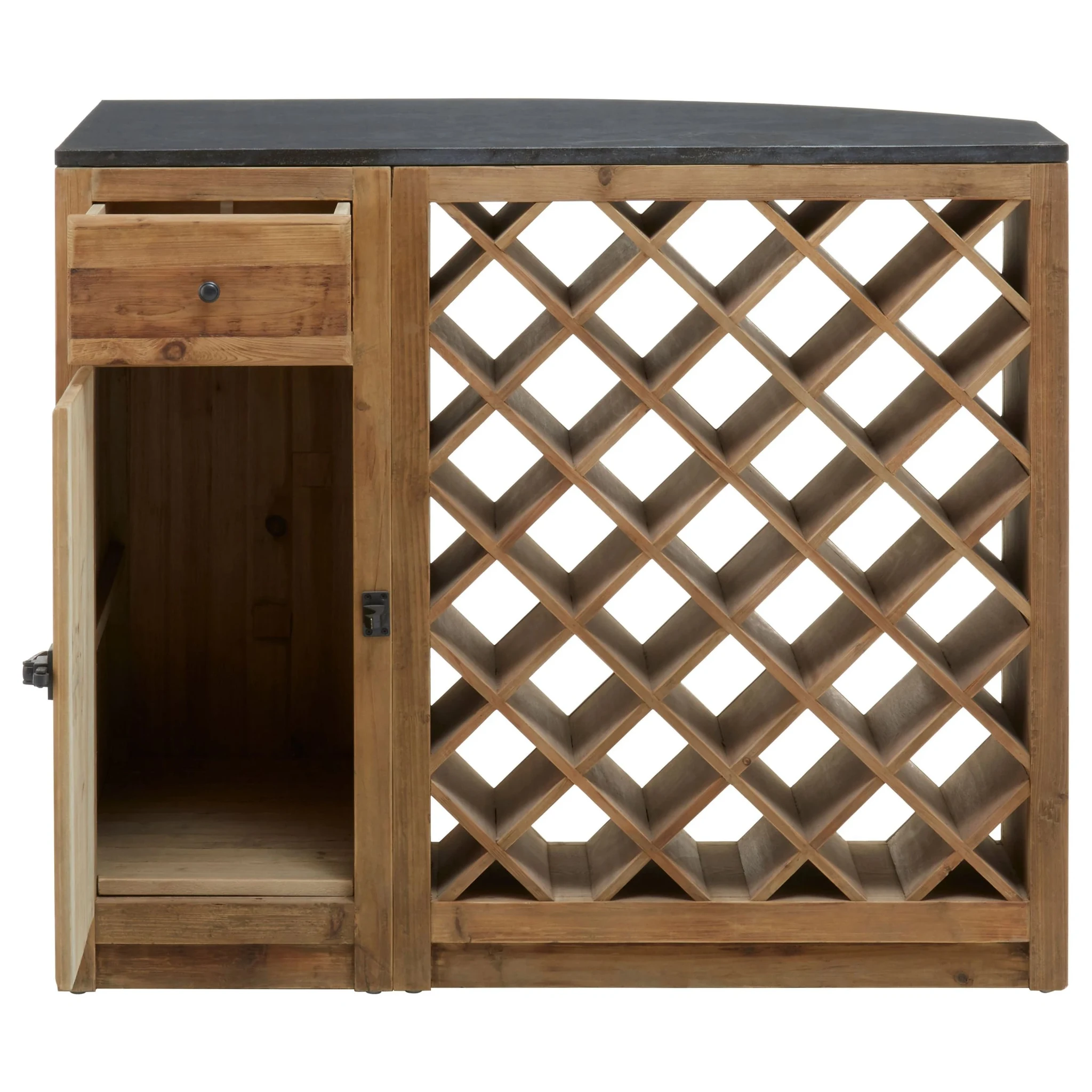 Toba Recycled Pine Wood Bar Cabinet - Furniture, photo 2 of 8