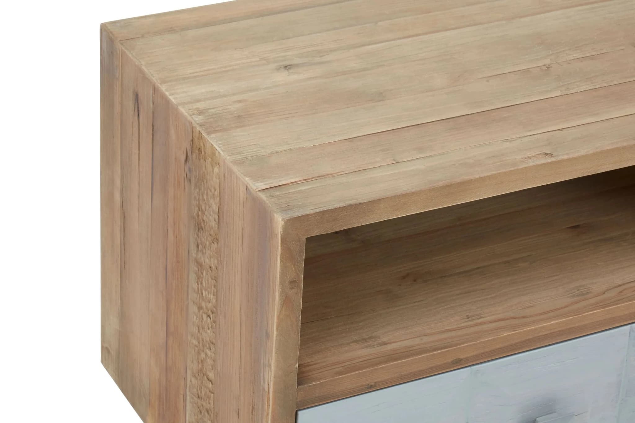 Papua Whitewash Pine Wood Media Unit - Bookcases & shelving, photo 8 of 8