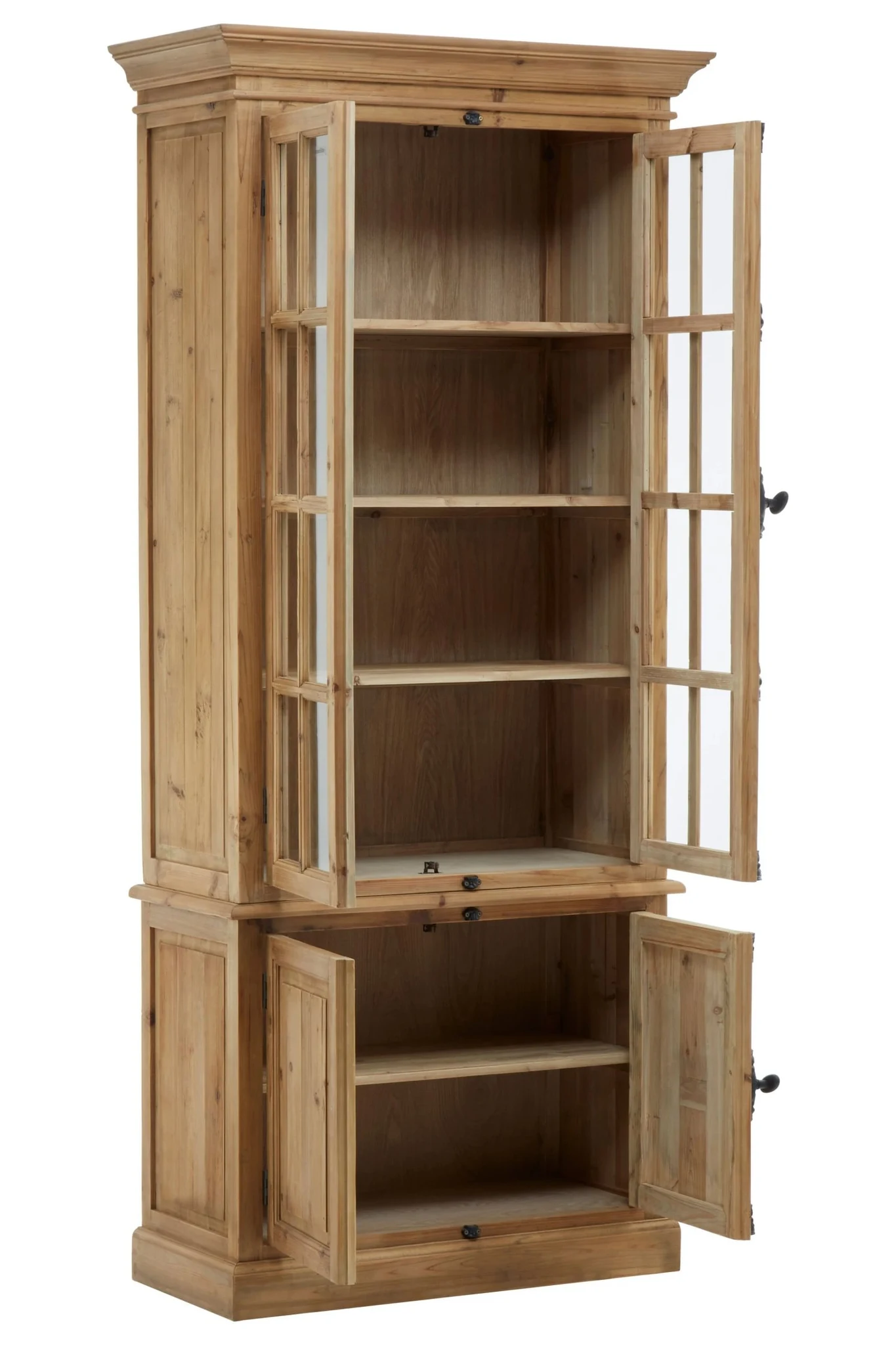 Banten Pine Wood Four Door Tall Cabinet - Bookcases & shelving, photo 3 of 4
