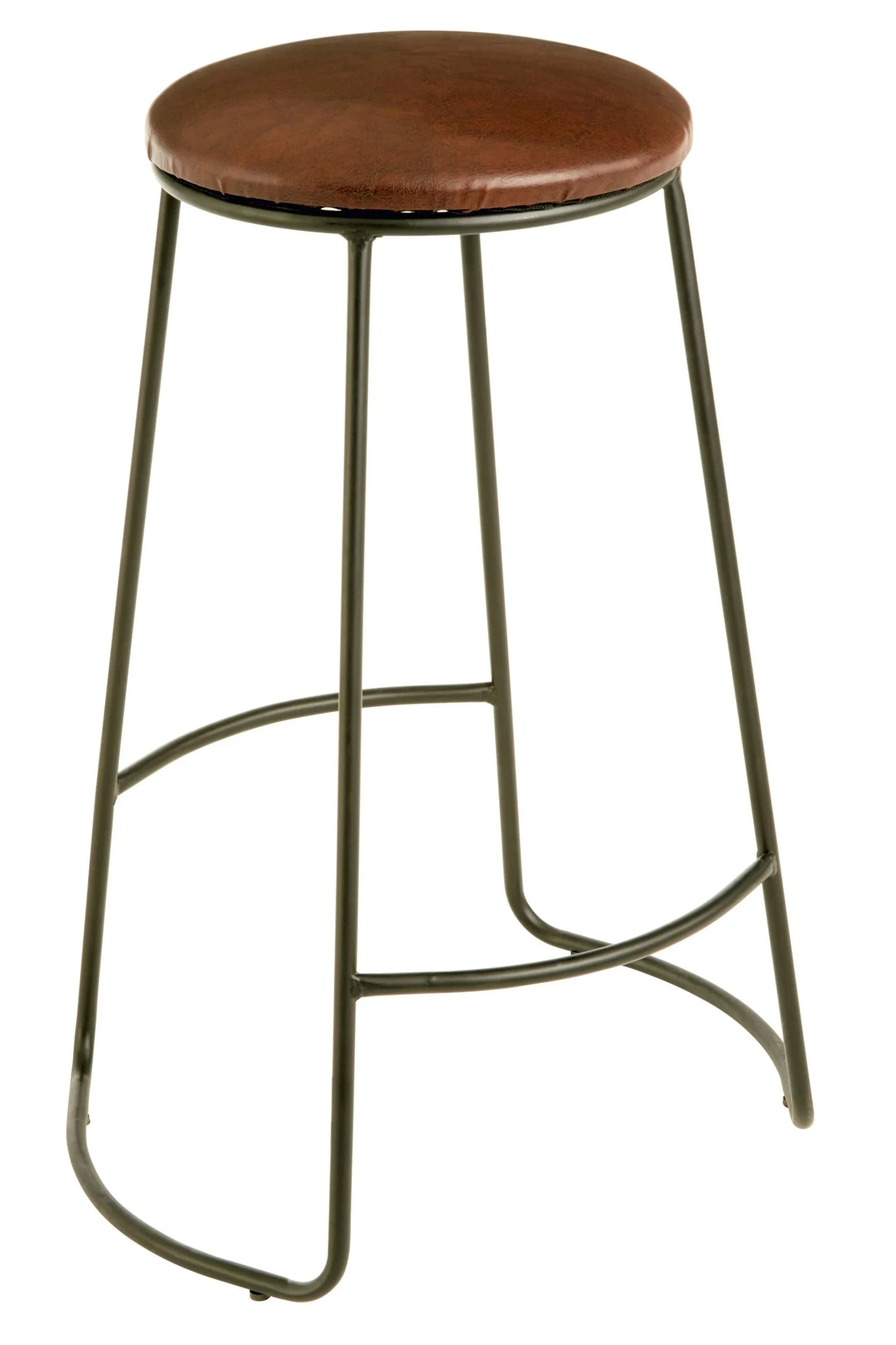 Brixton Faux Leather Bar Stool with Metal Legs - Seating, photo 2 of 4