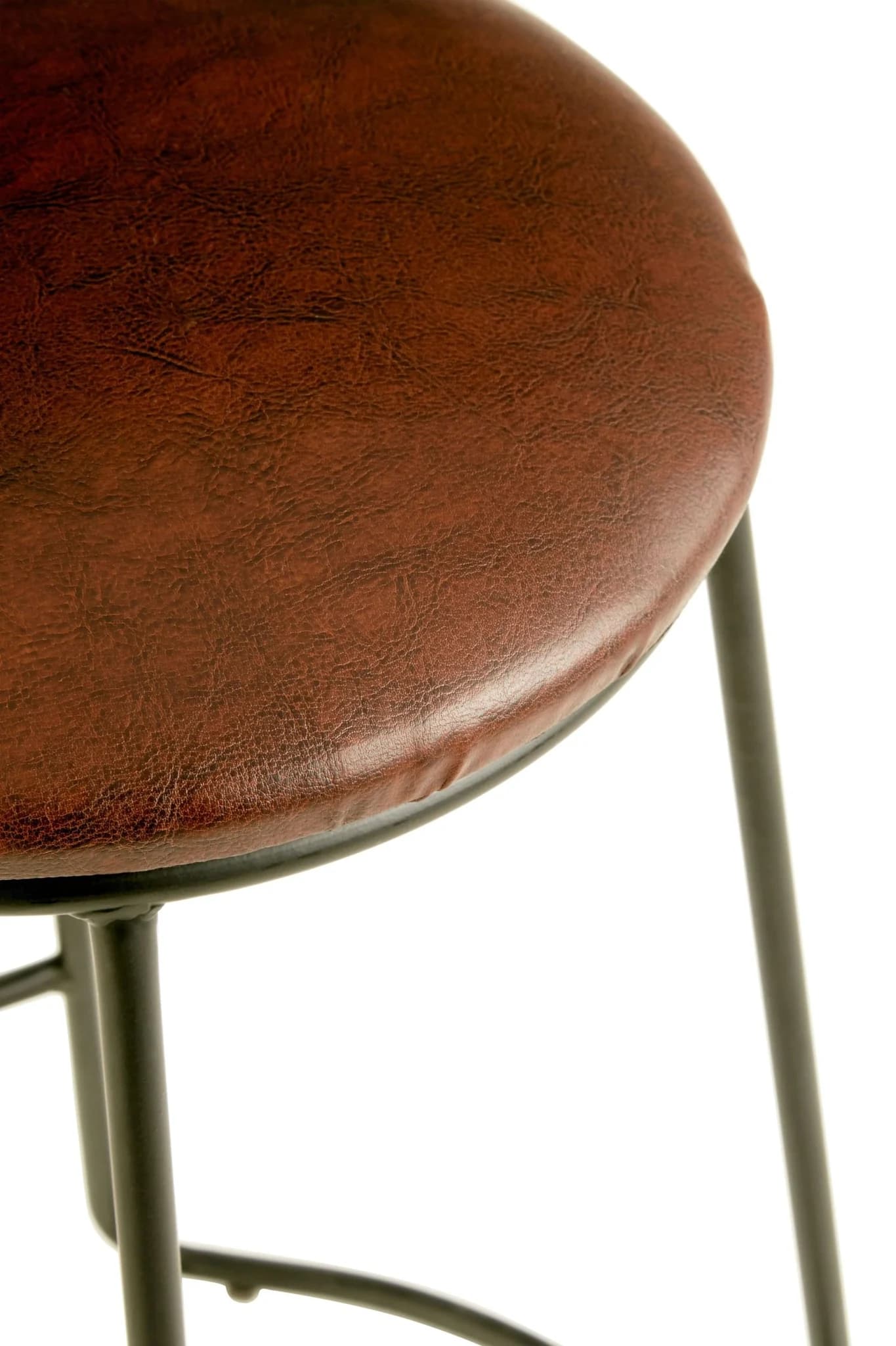 Brixton Faux Leather Bar Stool with Metal Legs - Seating, photo 4 of 4