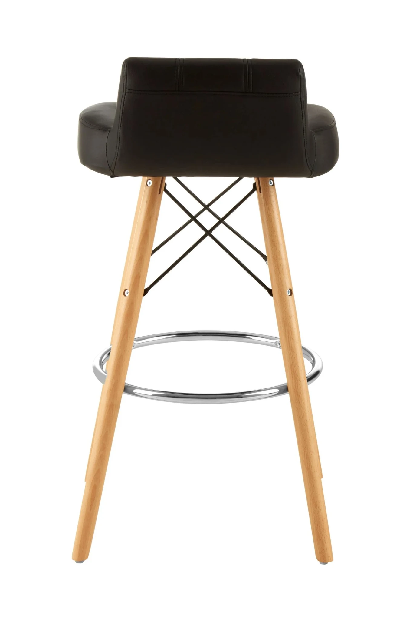 Stockholm Black Leather Effect Bar Stool - Seating, photo 2 of 6