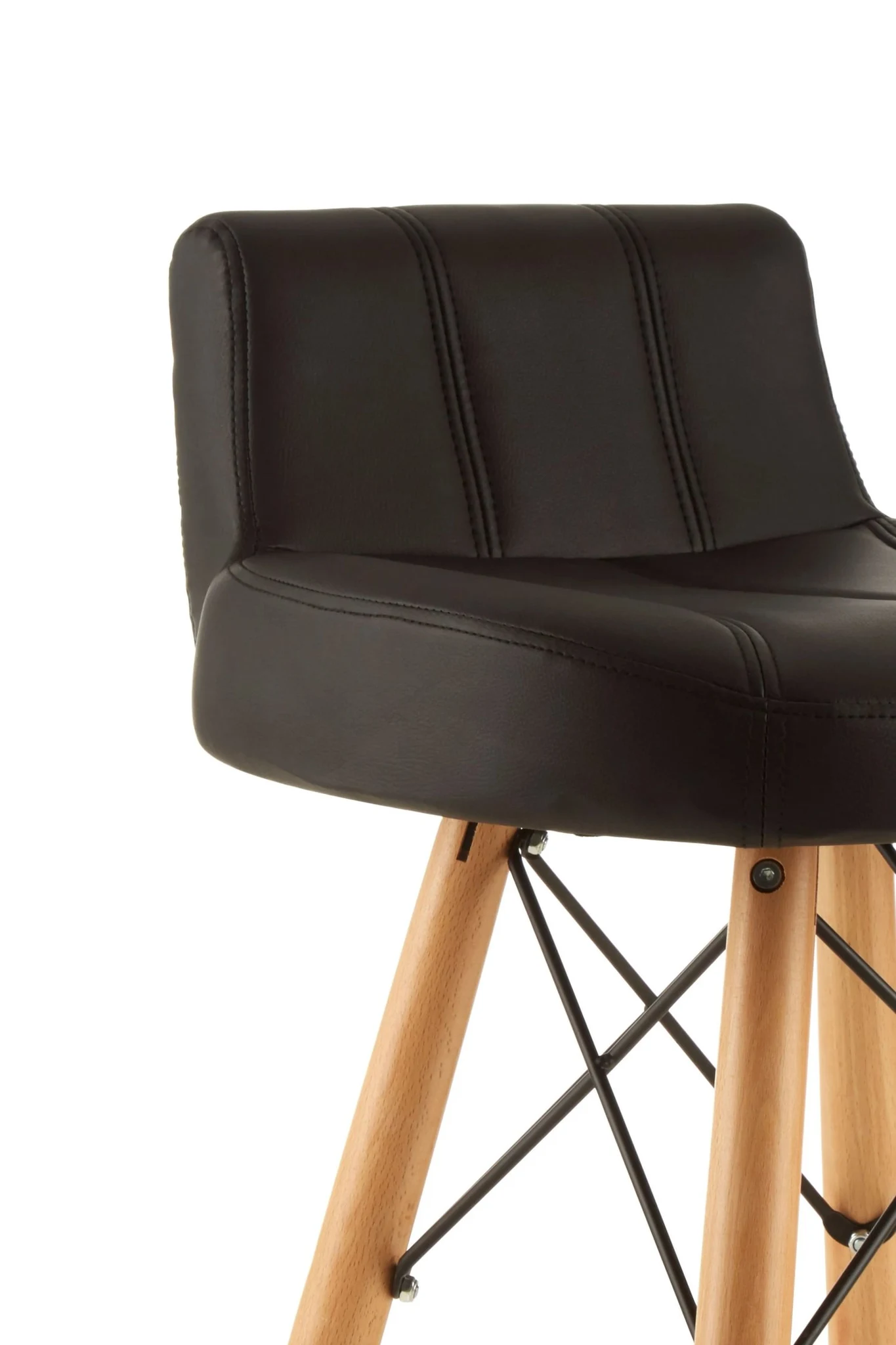 Stockholm Black Leather Effect Bar Stool - Seating, photo 6 of 6