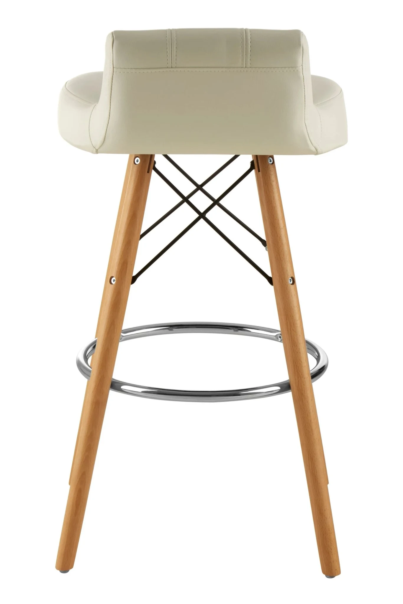 Stockholm White Leather Effect Bar Stool - Seating, photo 2 of 6