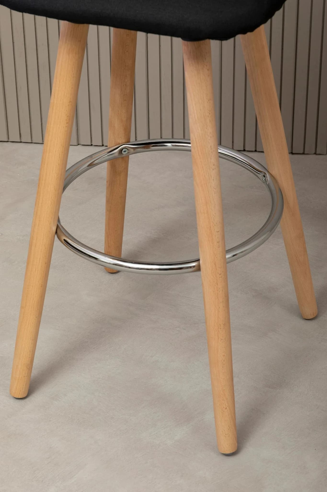 Stockholm Black Leather Effect Quilted Bar Stool - Seating, photo 2 of 8
