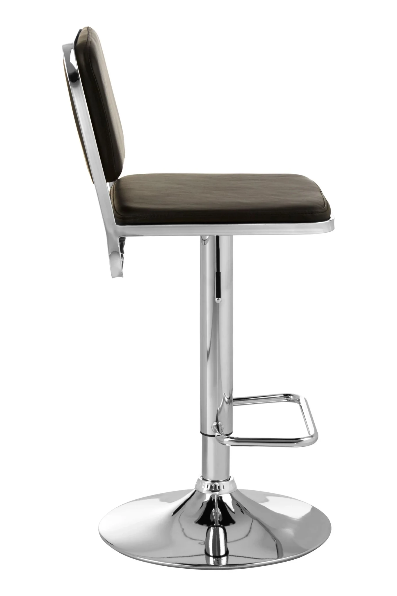 Stockholm Black Seat And Chrome Base Bar Stool - Seating, photo 3 of 6