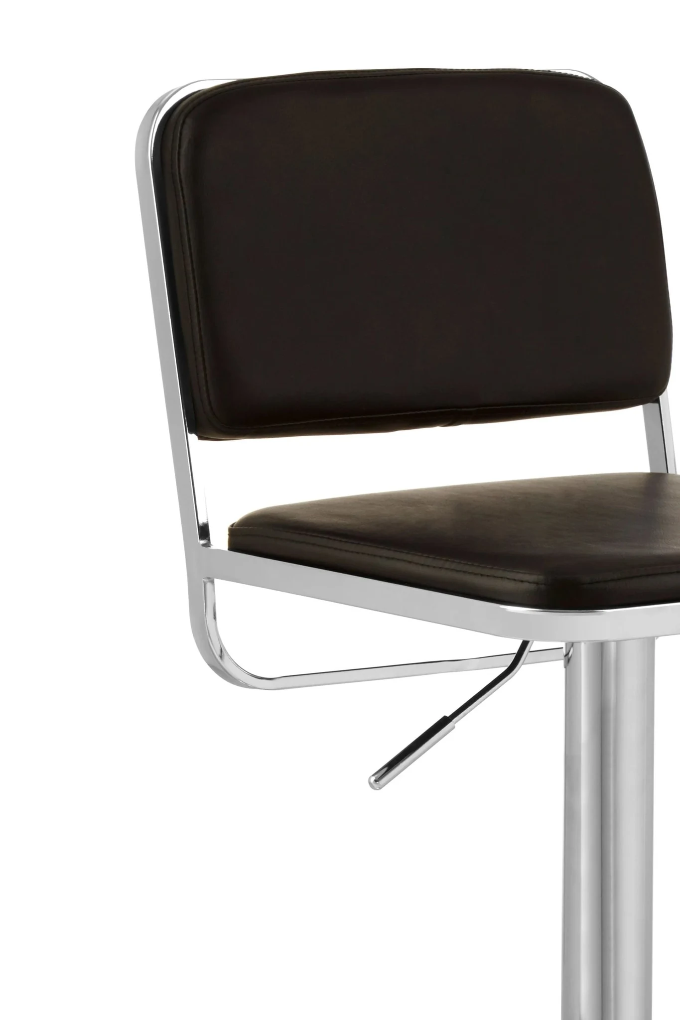 Stockholm Black Seat And Chrome Base Bar Stool - Seating, photo 6 of 6