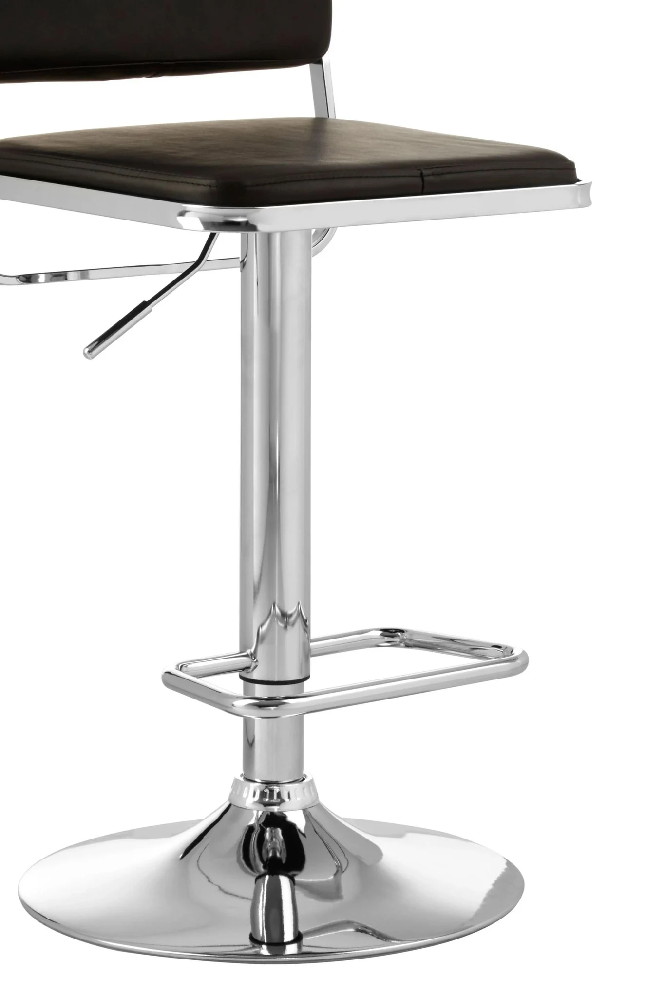 Stockholm Black Seat And Chrome Base Bar Stool - Seating, photo 5 of 6