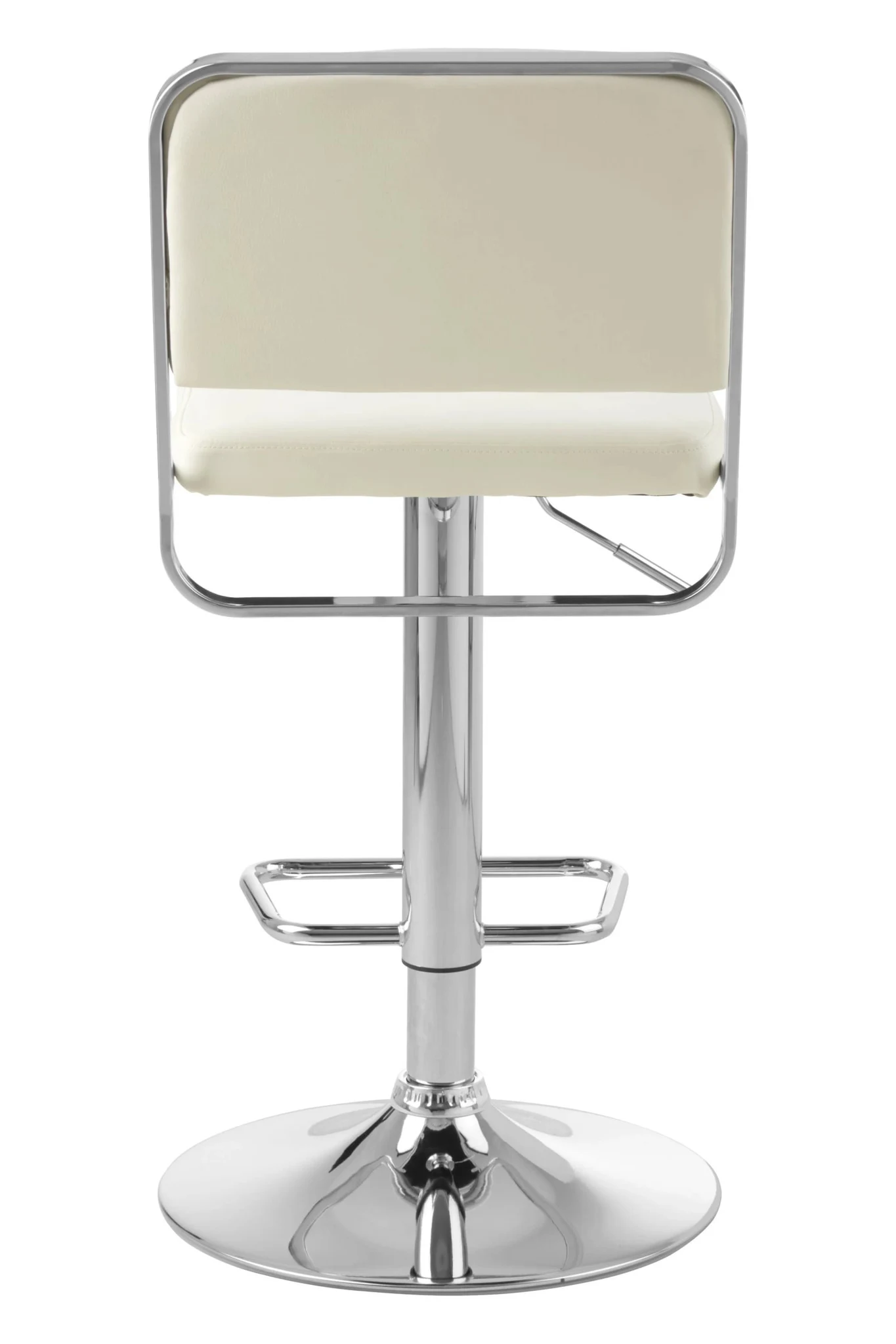 Stockholm White Seat And Chrome Base Bar Stool - Seating, photo 2 of 6