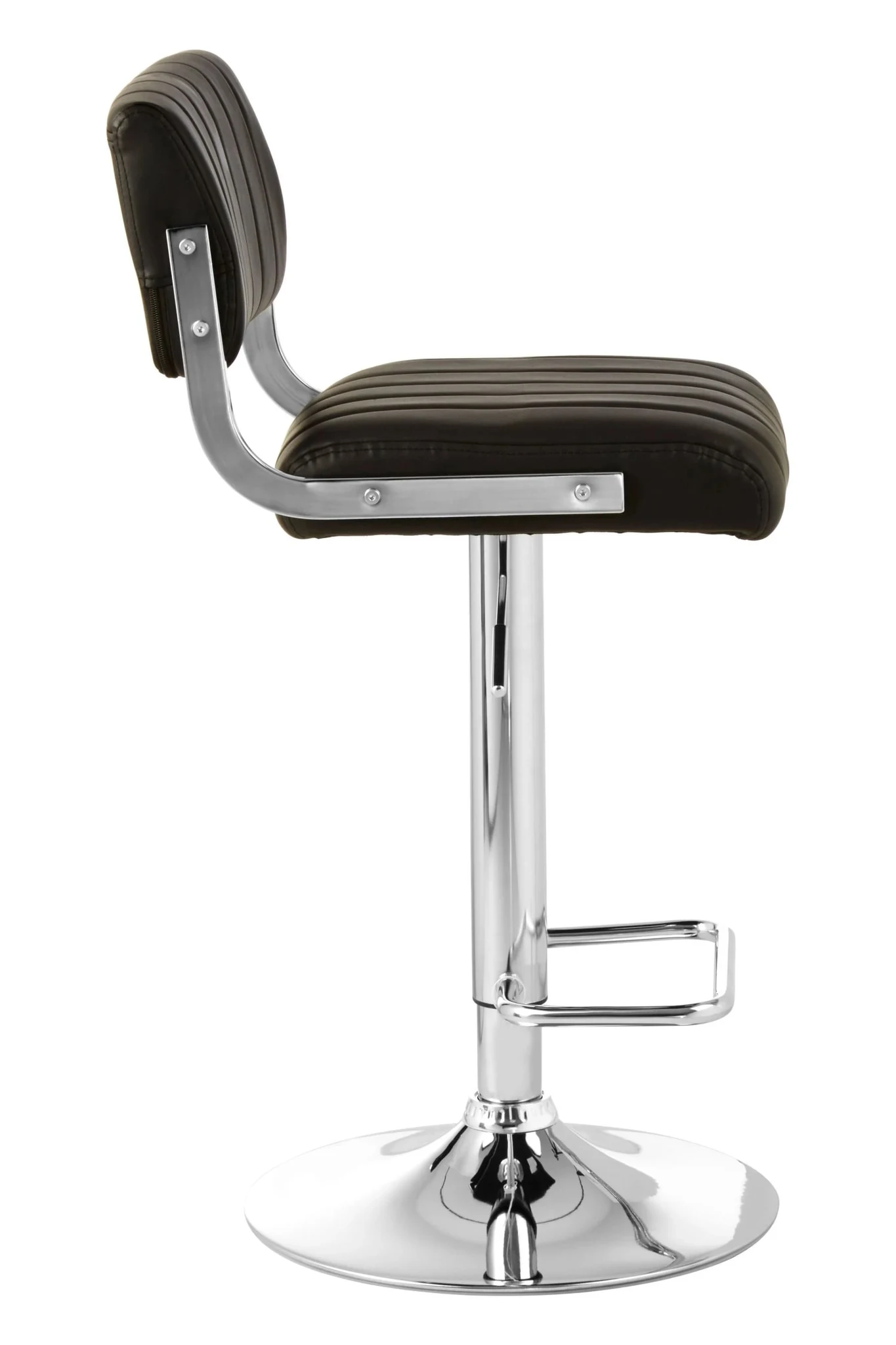 Stockholm Black Channel Design Seat Bar Stool - Seating, photo 3 of 6