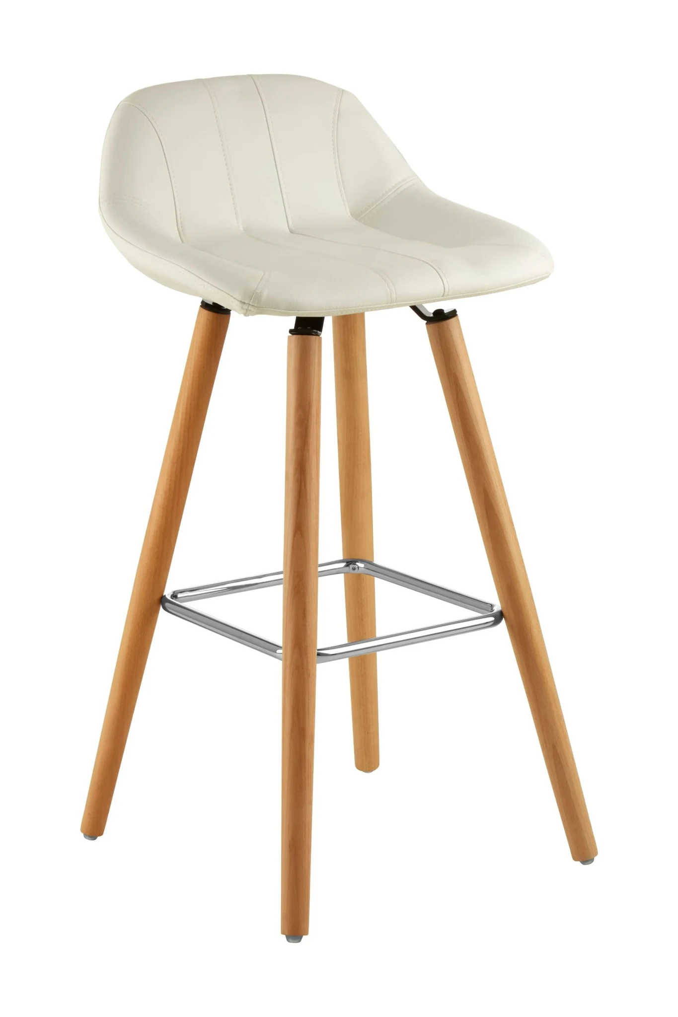 Stockholm White Faux Leather Bar Stool - Seating, photo 4 of 6