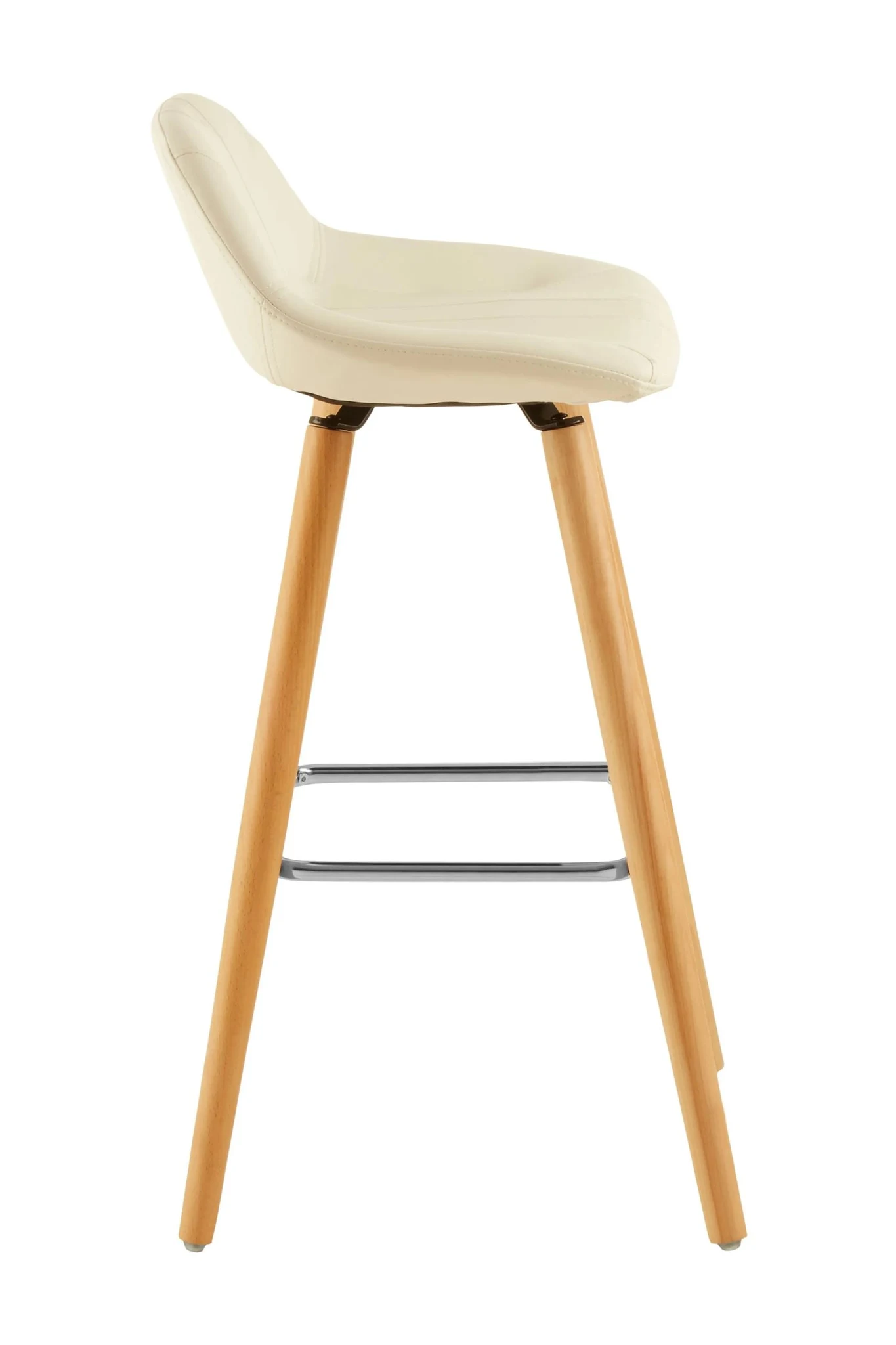 Stockholm White Faux Leather Bar Stool - Seating, photo 3 of 6