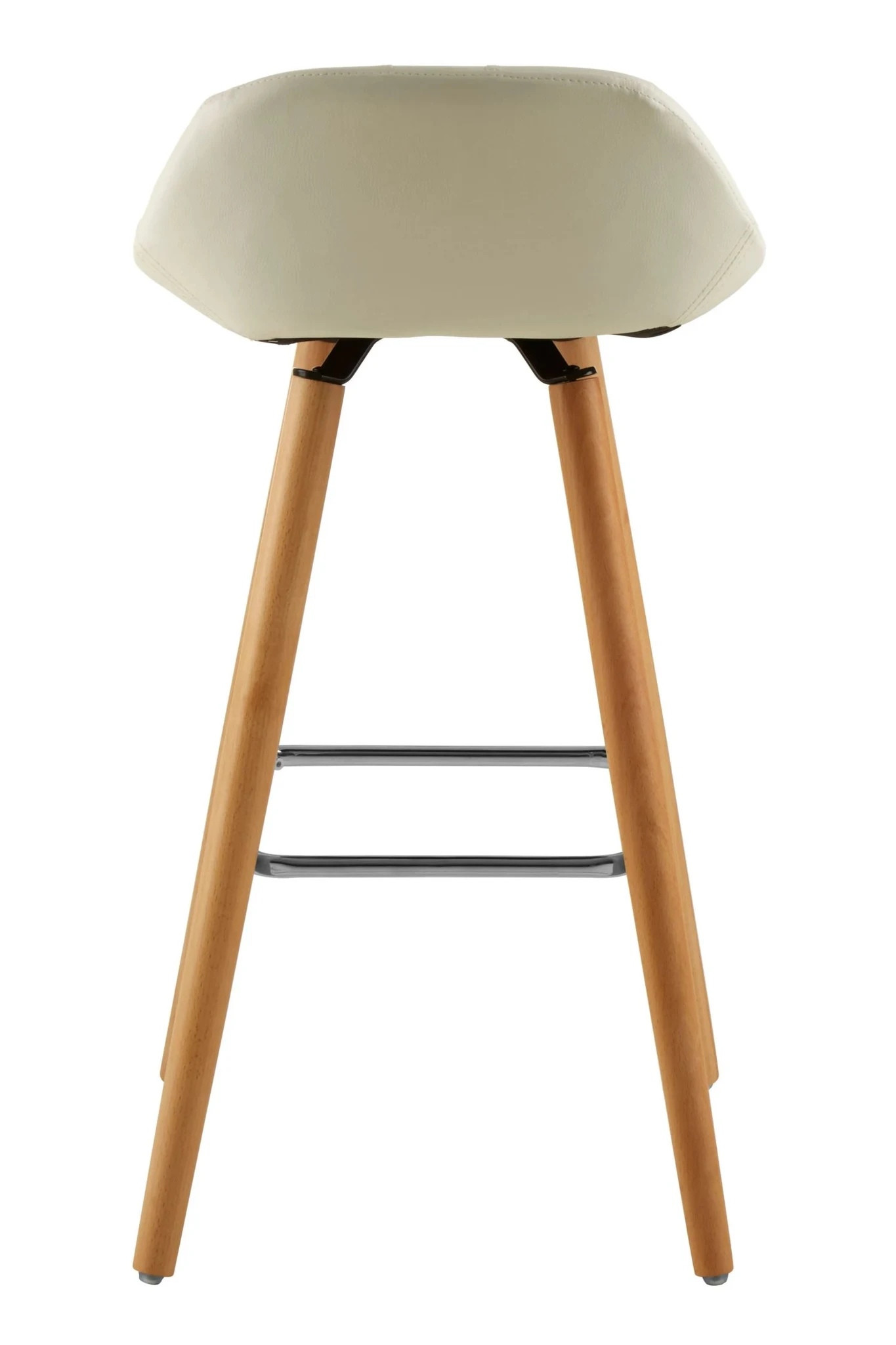 Stockholm White Faux Leather Bar Stool - Seating, photo 2 of 6