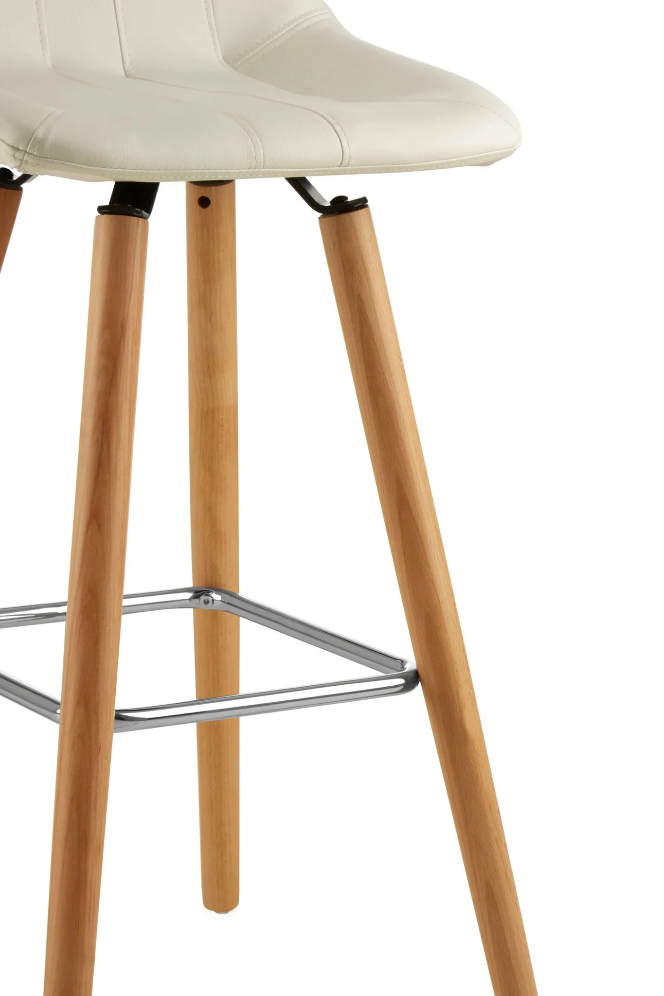 Stockholm White Faux Leather Bar Stool - Seating, photo 5 of 6