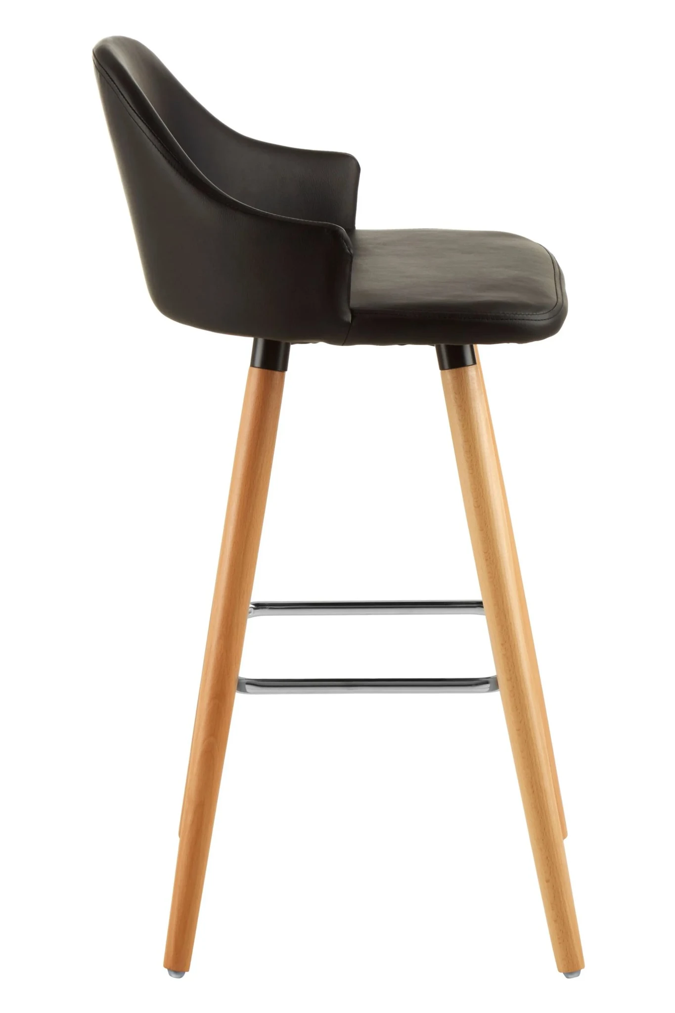 Stockholm Black Curved Backrest Bar Stool - Seating, photo 3 of 6