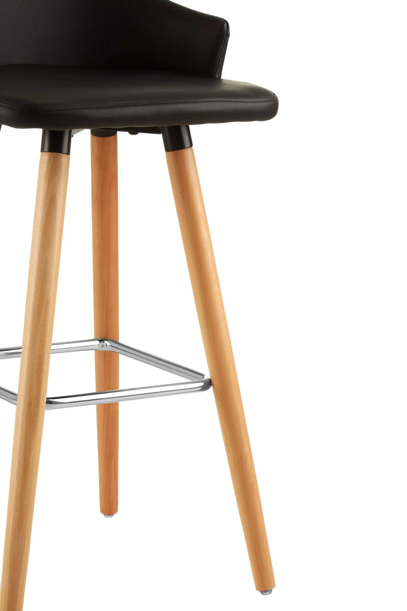 Stockholm Black Curved Backrest Bar Stool - Seating, photo 5 of 6