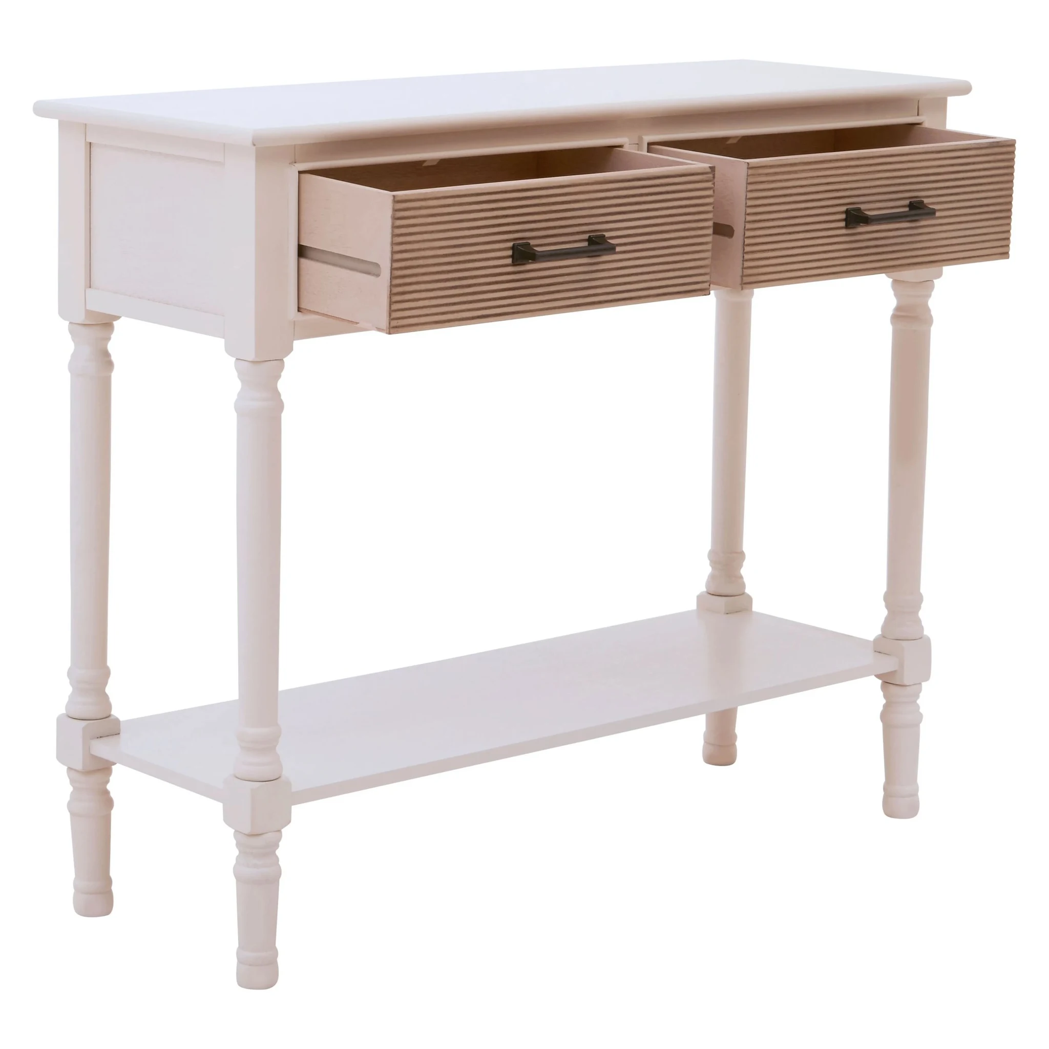Heritage 2 Drawers White Wooden Console Table - Tables, photo 7 of 8