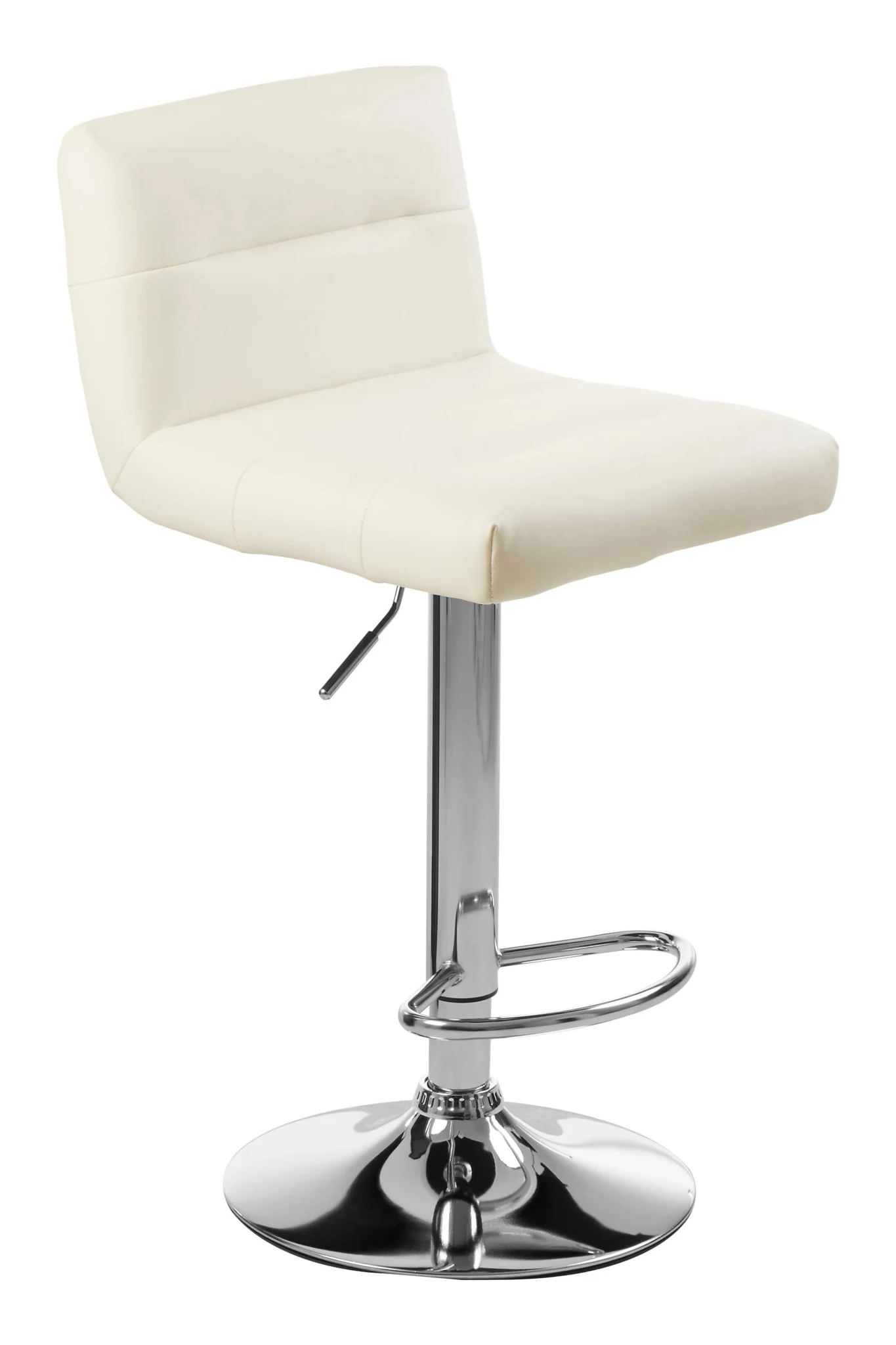 Baina White Seat Bar Stool With Chrome Base - Seating, photo 4 of 6