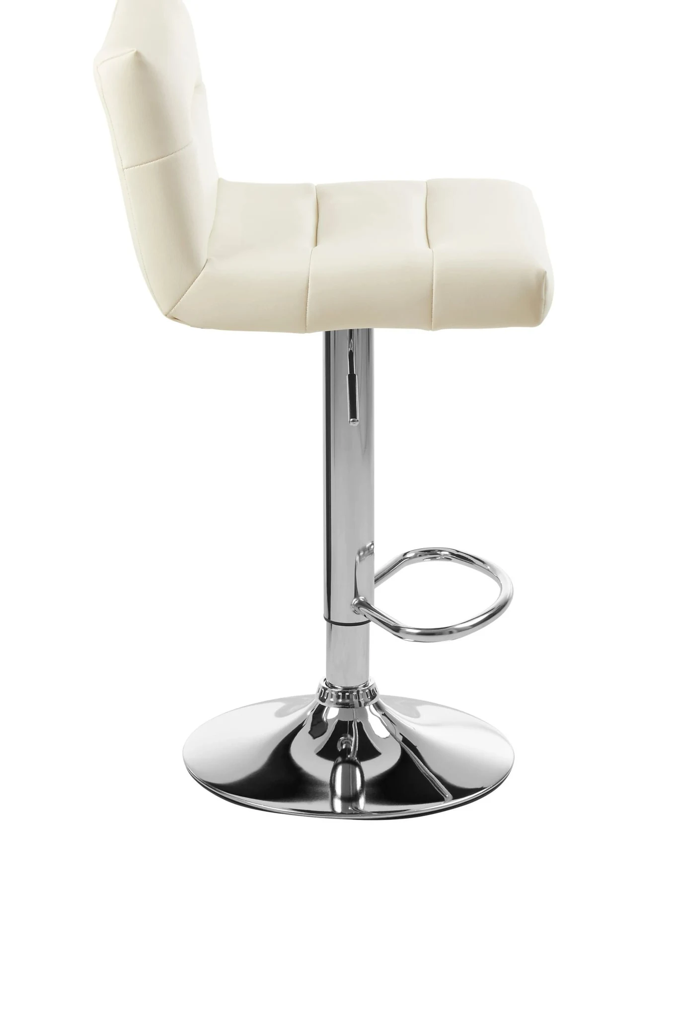 Baina White Seat Bar Stool With Chrome Base - Seating, photo 3 of 6