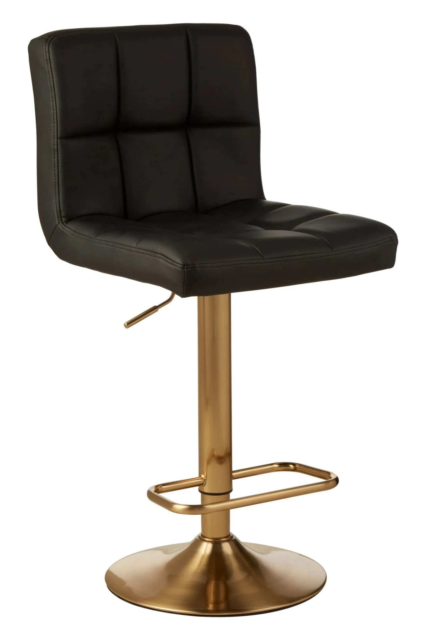 Baina Black Faux Leather Bar Stool - Seating, photo 4 of 6