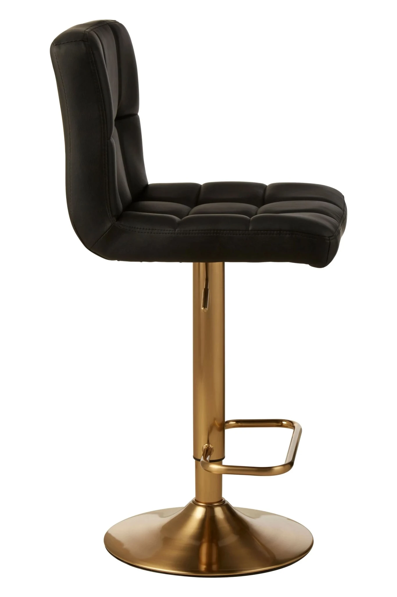 Baina Black Faux Leather Bar Stool - Seating, photo 3 of 6