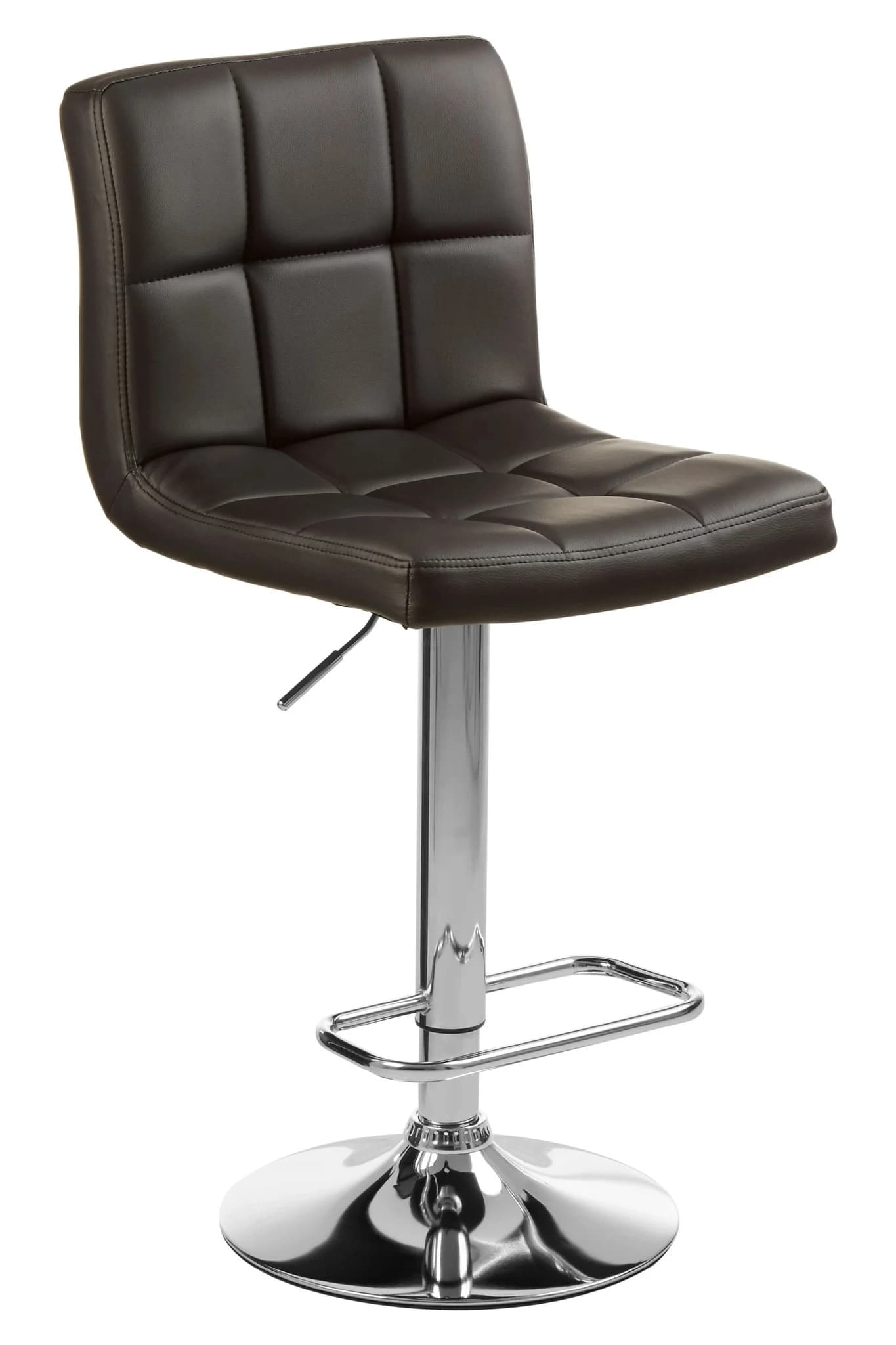 Baina Quilted Bar Stool With Chrome Base - Seating, photo 4 of 6