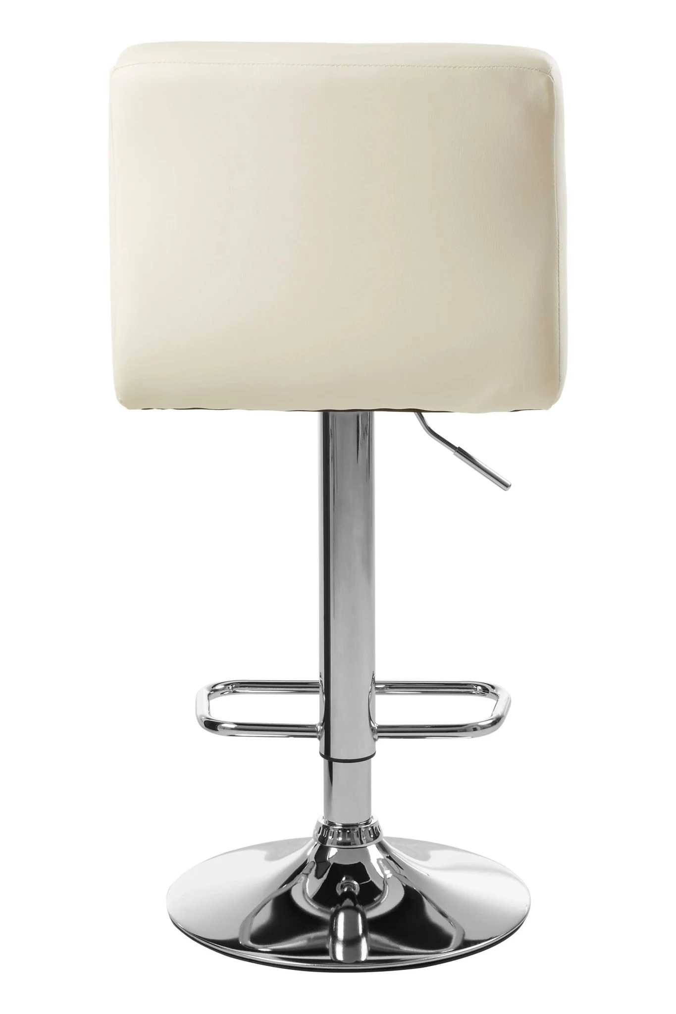 Baina White Quilted Chrome Base Bar Stool - Seating, photo 2 of 6