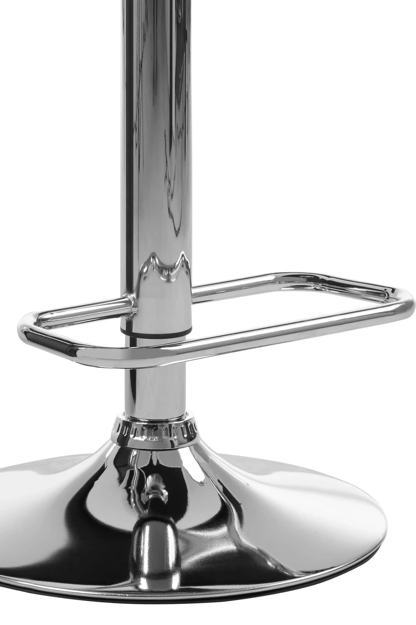 Baina White Quilted Chrome Base Bar Stool - Seating, photo 5 of 6
