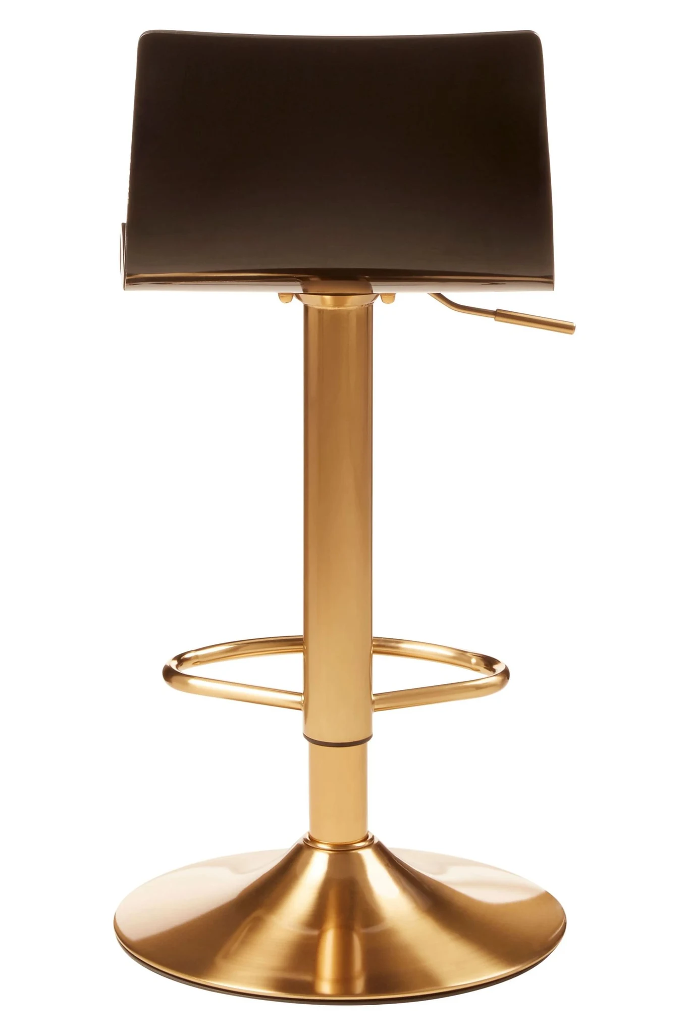 Baina Black Acrylic Seat Bar Stool with Gold Base - Seating, photo 2 of 6