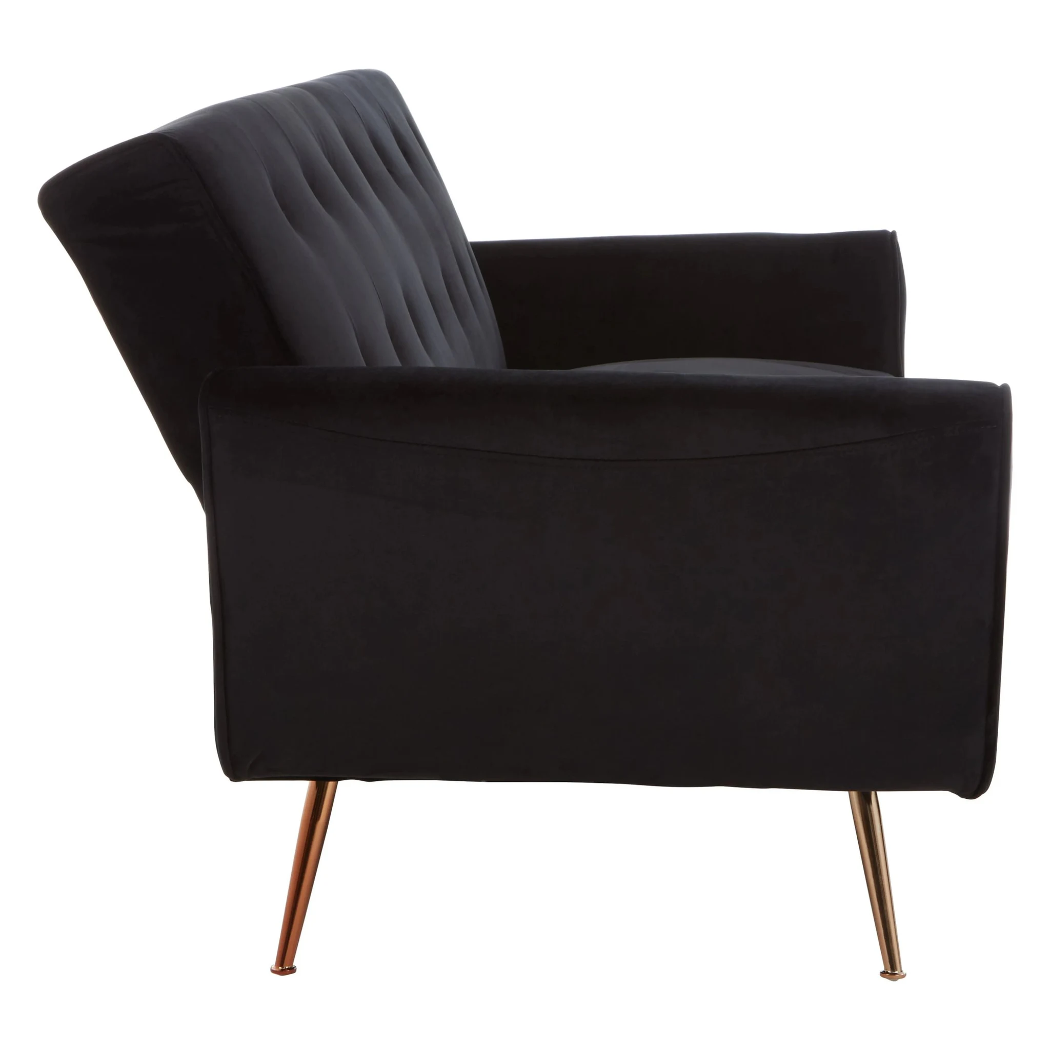Hayton Black Velvet Sofa Bed - Seating, photo 6 of 8