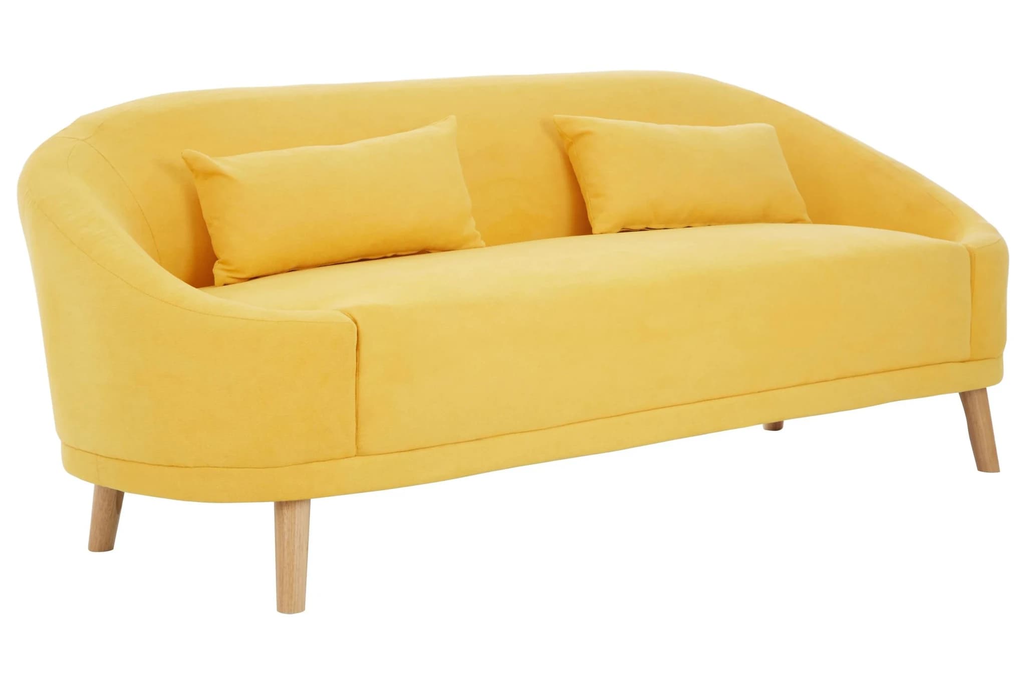Holland Yellow Linen Two Seater Sofa - Seating, photo 5 of 7