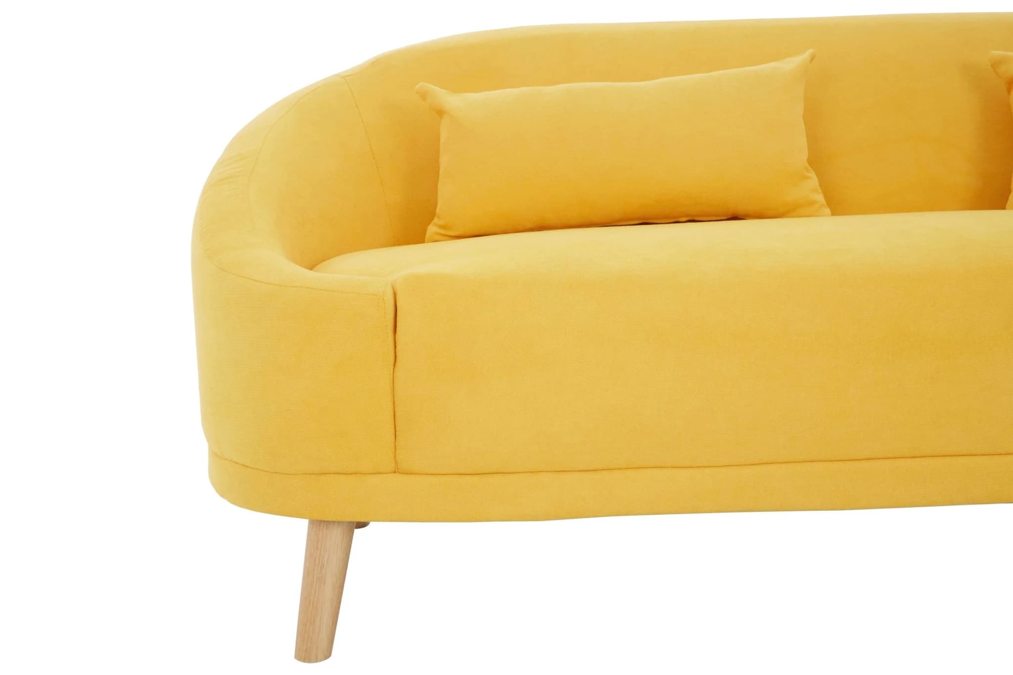 Holland Yellow Linen Two Seater Sofa - Seating, photo 6 of 7