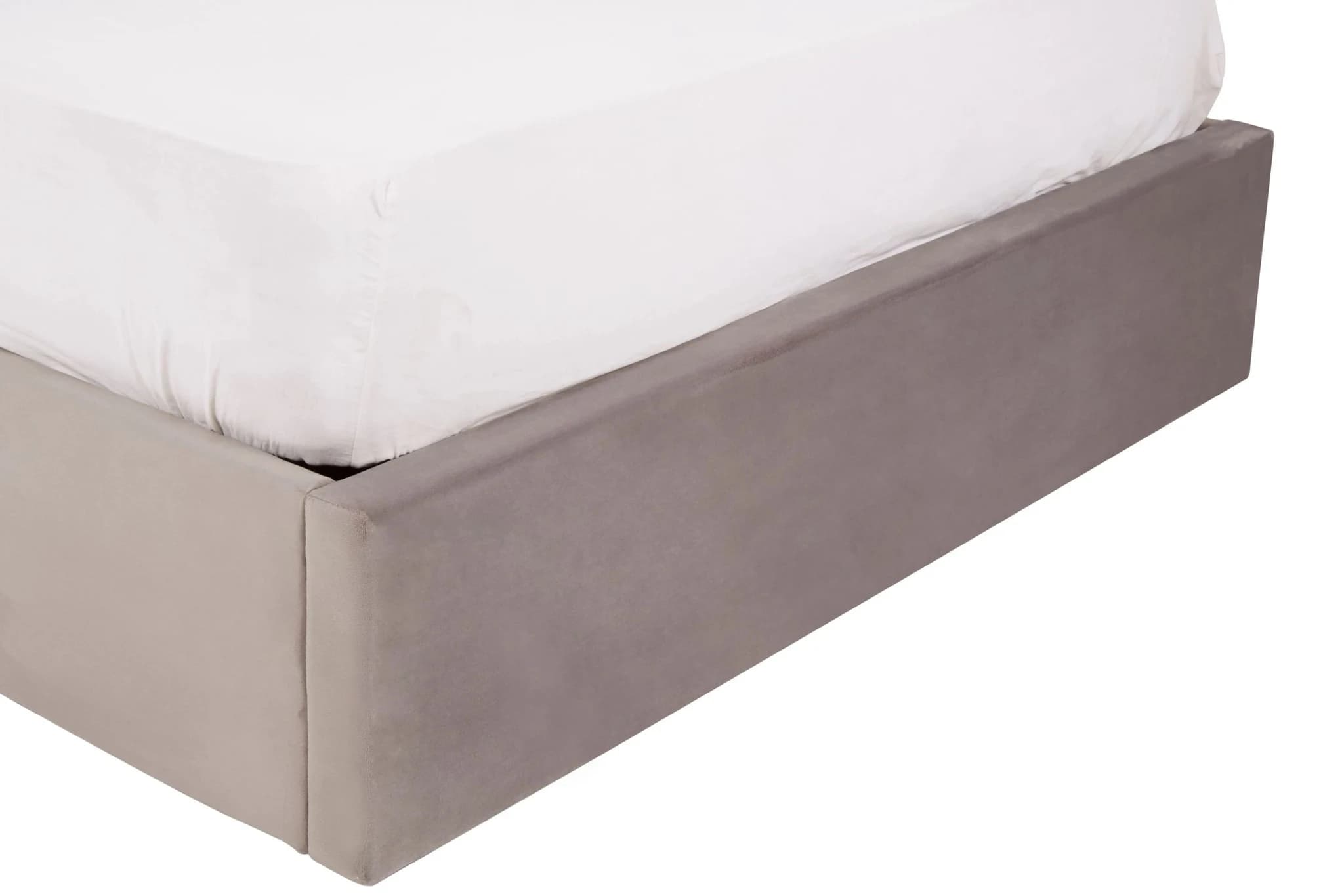 Hannah Grey Velvet Ottoman Bed Double - Furniture, photo 8 of 8