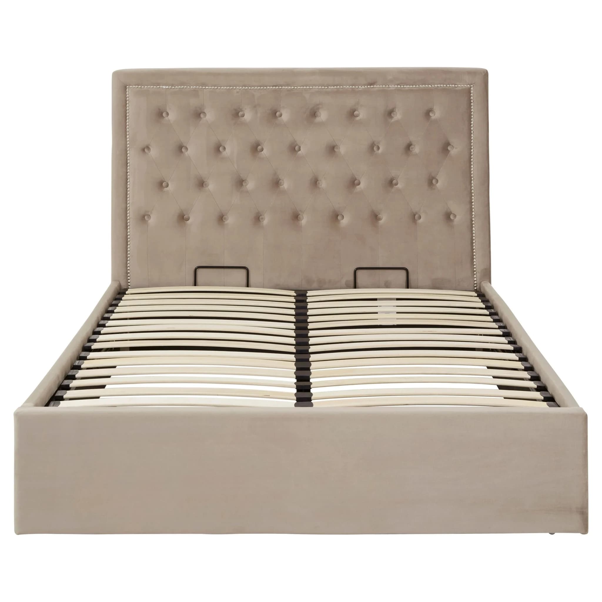 Hannah Mink Velvet Ottoman Double Bed - Furniture, photo 5 of 8