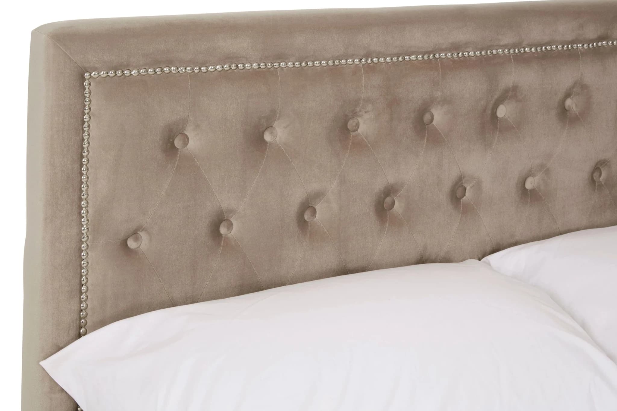 Hannah Mink Velvet Ottoman Double Bed - Furniture, photo 8 of 8