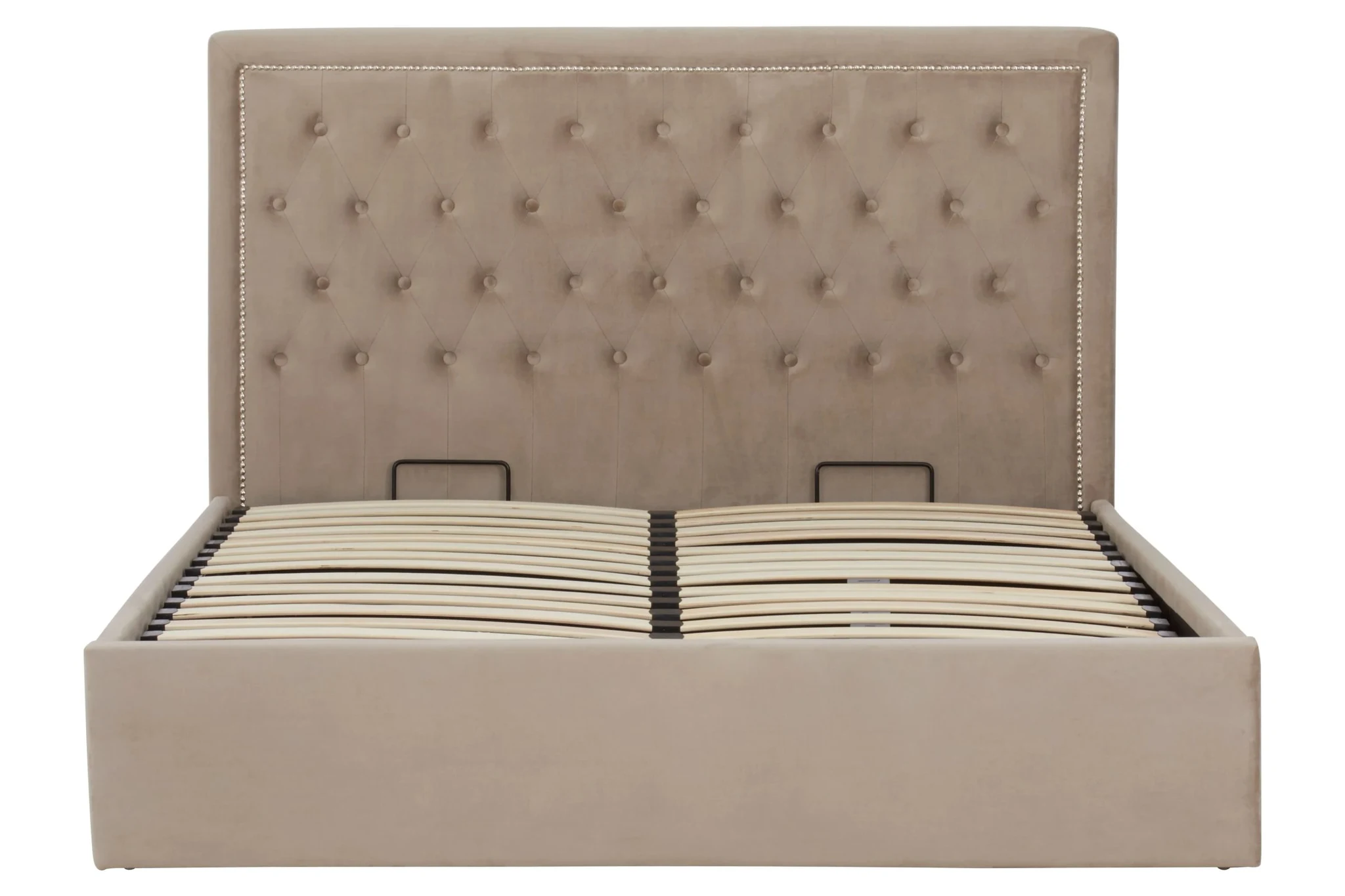 Hannah Mink Velvet Ottoman King Bed - Furniture, photo 7 of 8