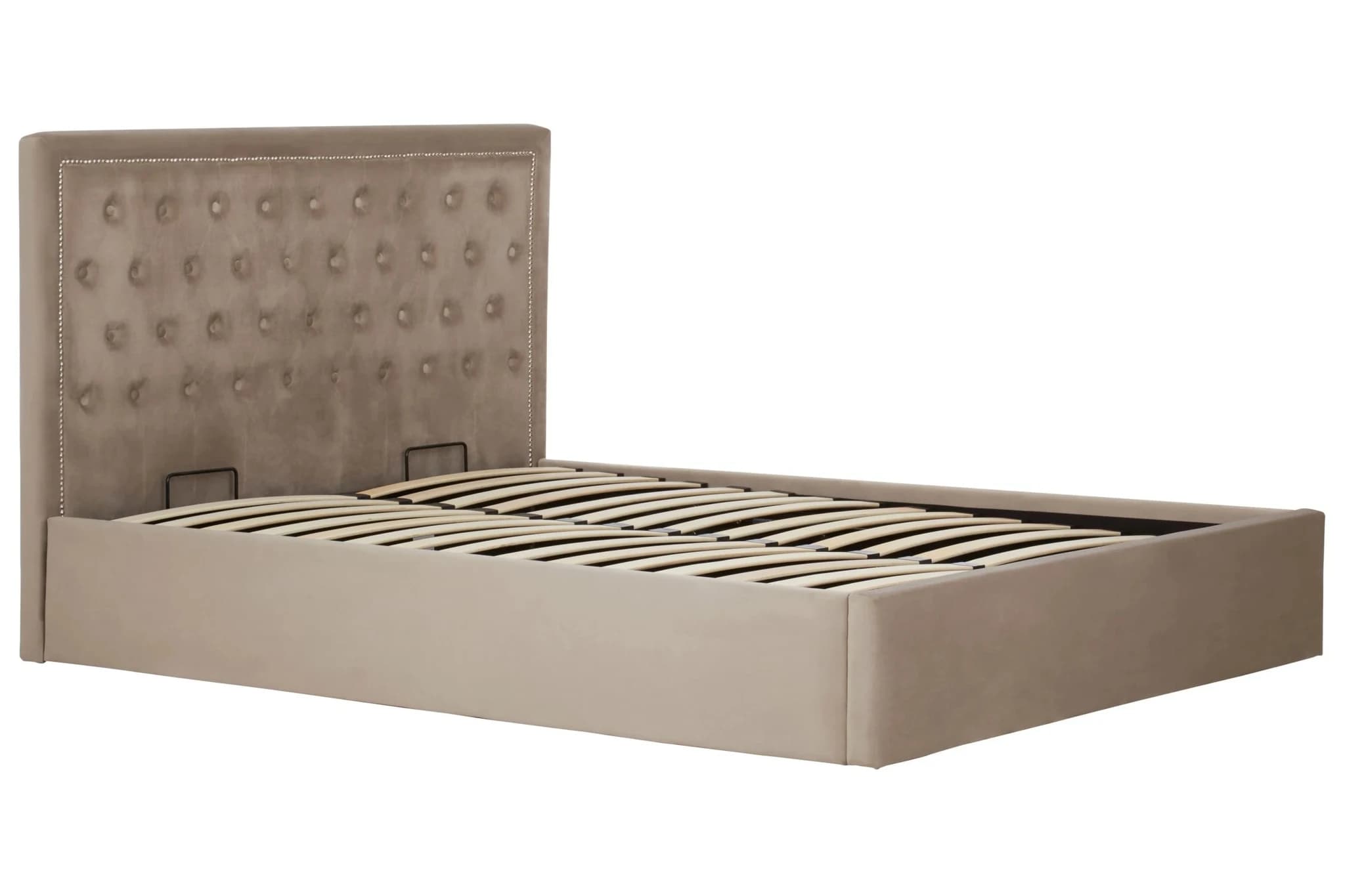 Hannah Mink Velvet Ottoman King Bed - Furniture, photo 6 of 8