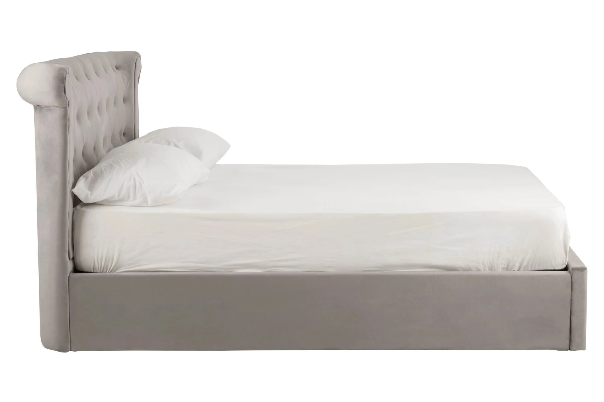 Edison Grey Velvet Ottoman Double Bed - Furniture, photo 4 of 8