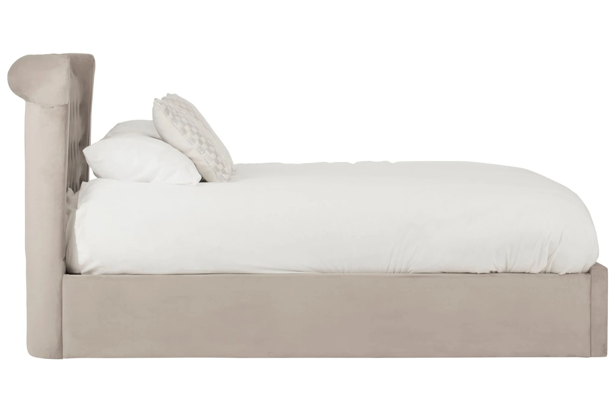 Edison Mink Velvet Ottoman Double Bed - Furniture, photo 6 of 8
