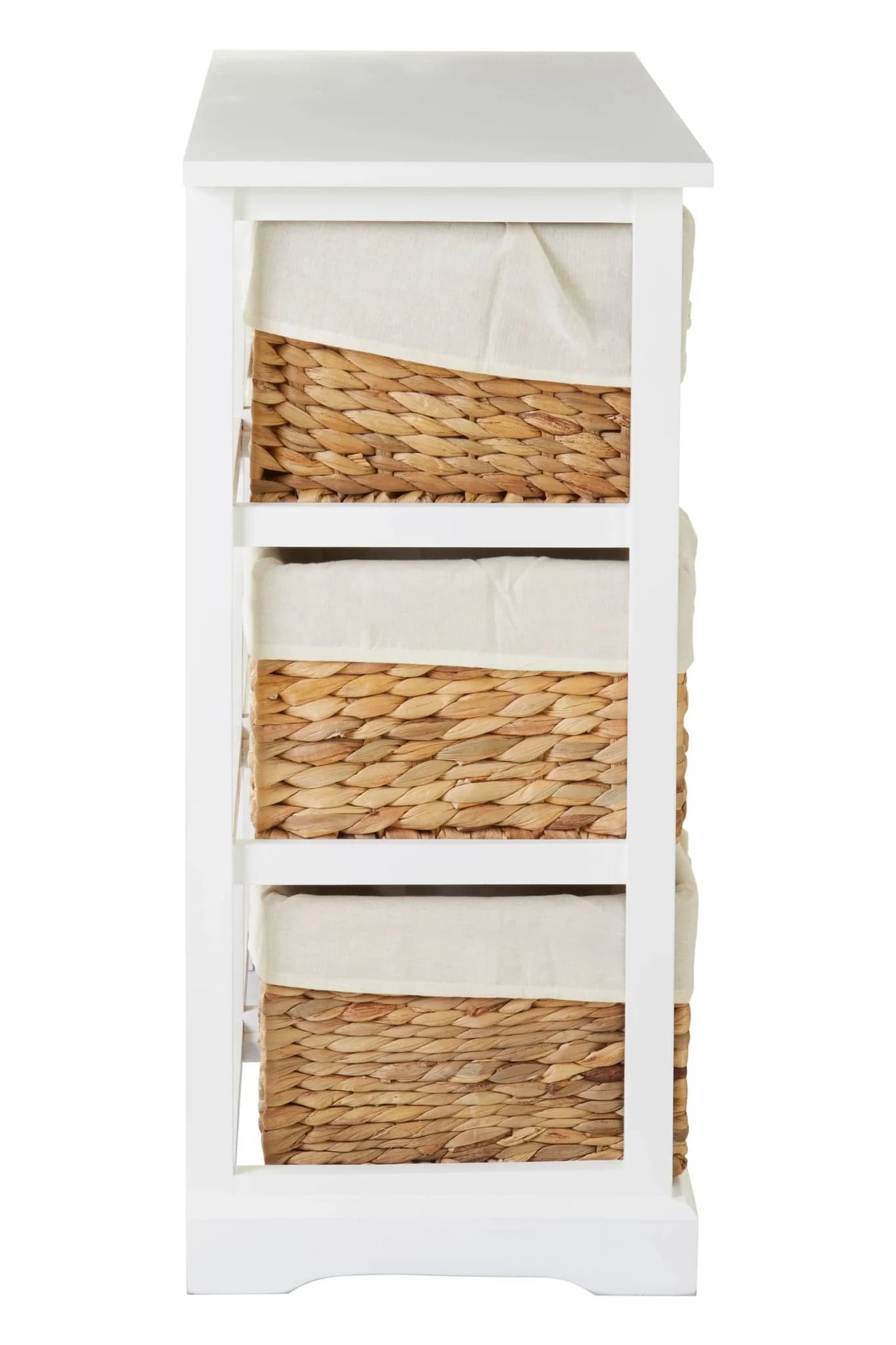 Ashby White Acacia Wood and Water Hyacinth Chest of 6 Drawers - Bookcases & shelving, photo 3 of 7