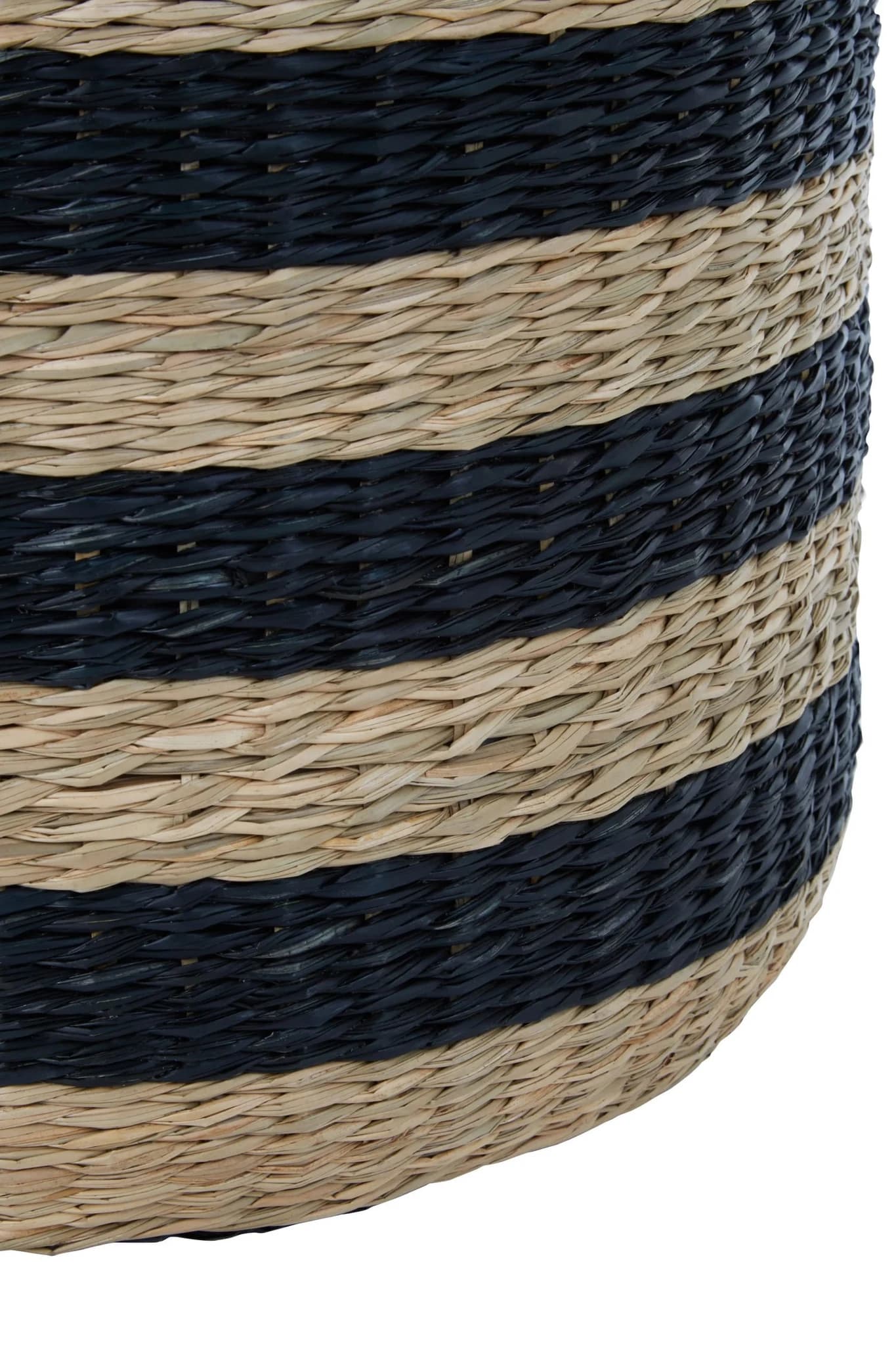 Ashby Seagrass Pouffe with Black Stripes. - Decorative, photo 4 of 5