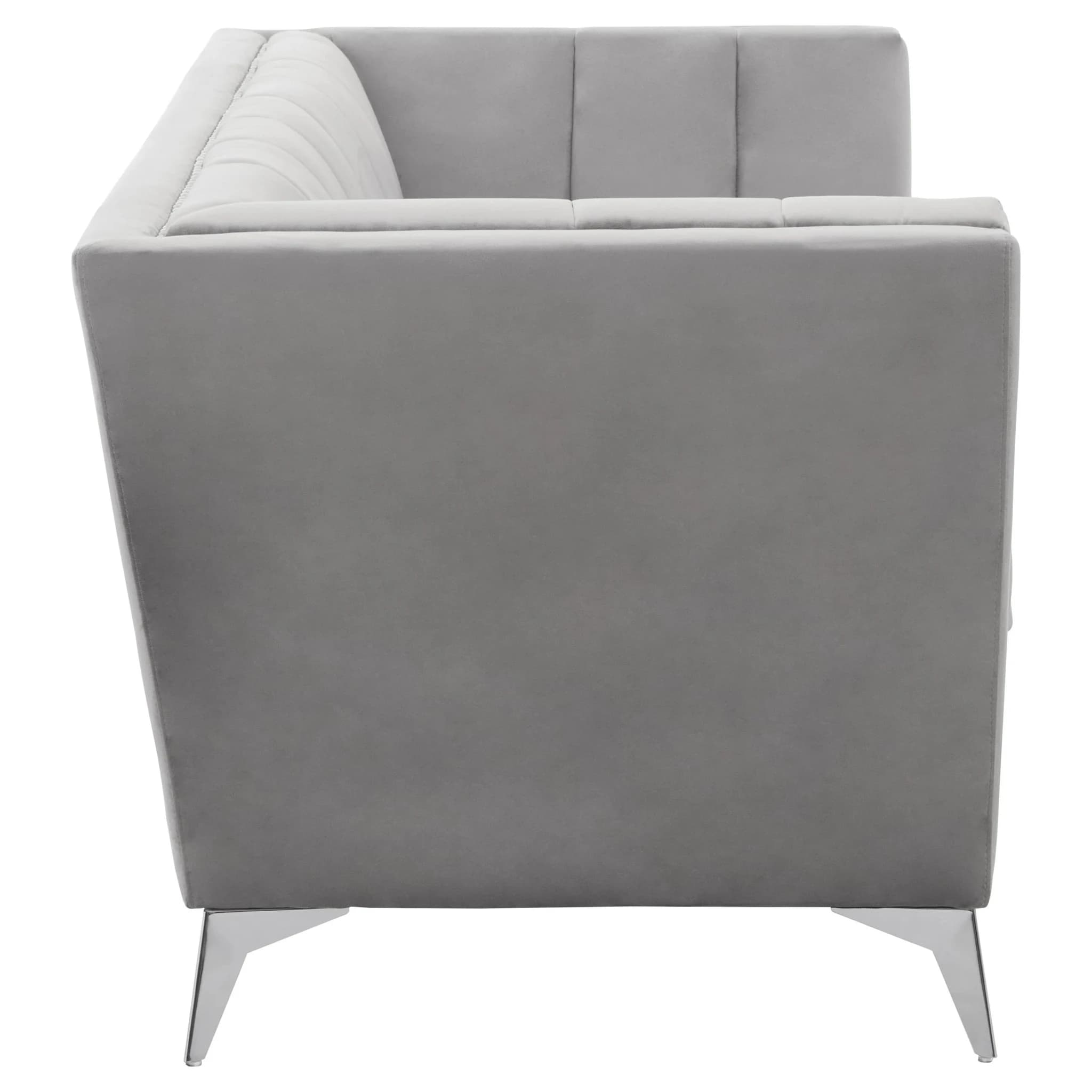Hansa Two Seat Grey Velvet Sofa - Seating, photo 3 of 8