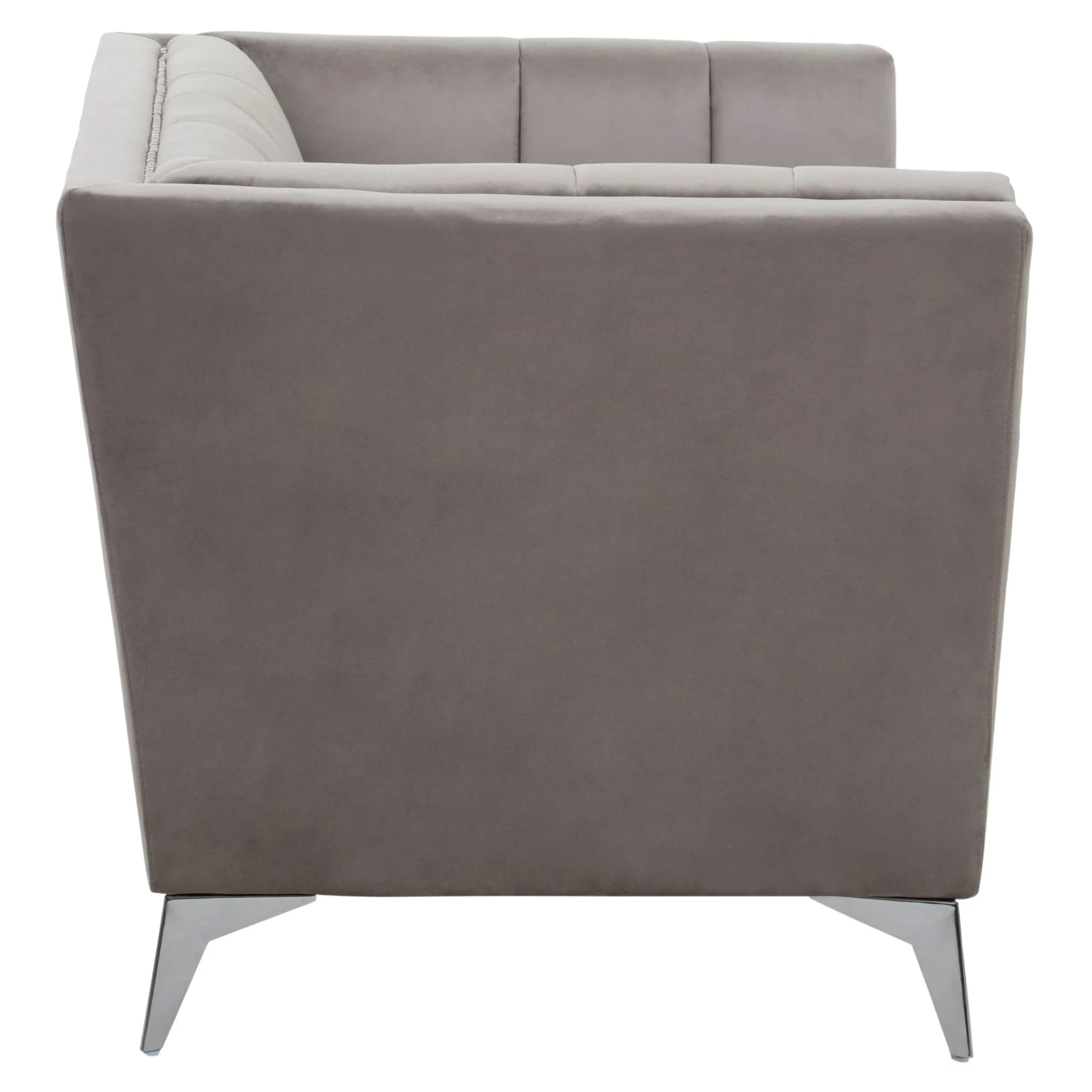 Hansa Grey Velvet Chair - Seating, photo 3 of 8