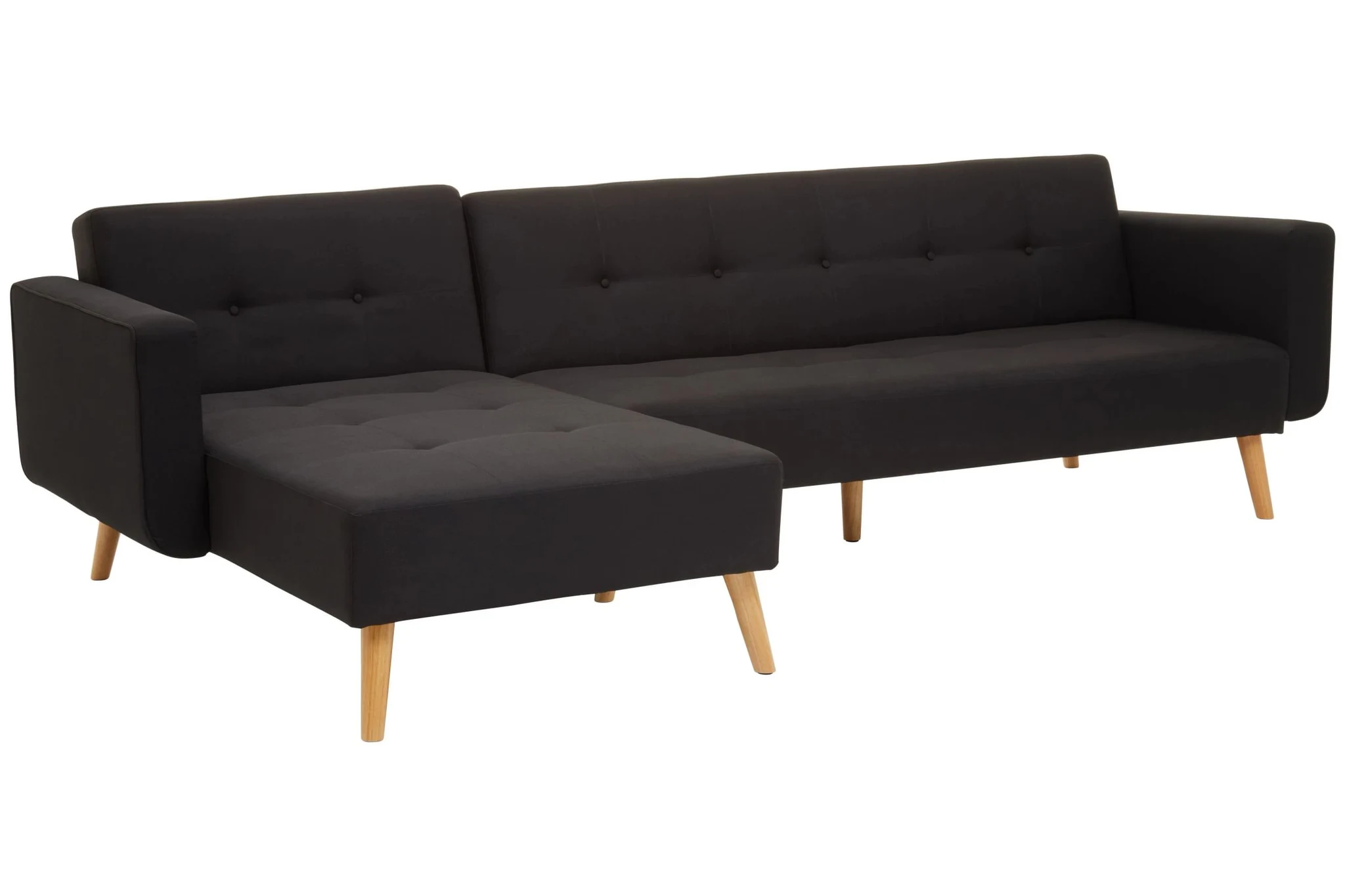 Hansa Hagen Black Linen Corner Sofa Bed - Seating, photo 8 of 8