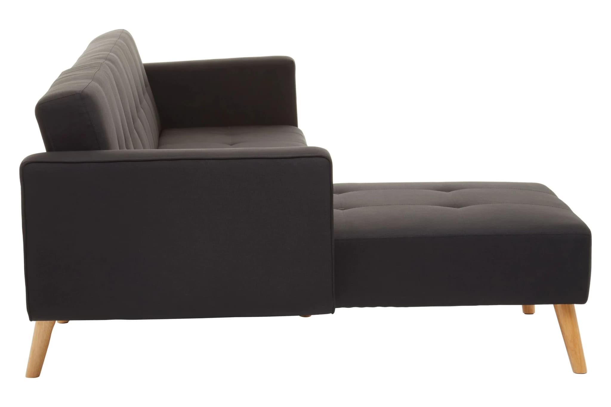 Hansa Hagen Black Linen Corner Sofa Bed - Seating, photo 6 of 8