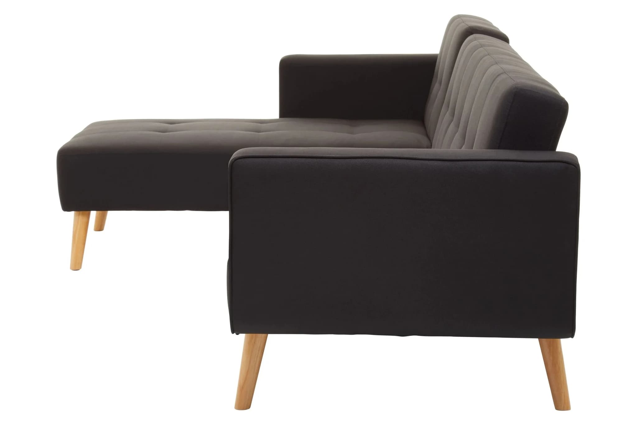 Hansa Hagen Black Linen Corner Sofa Bed - Seating, photo 3 of 8