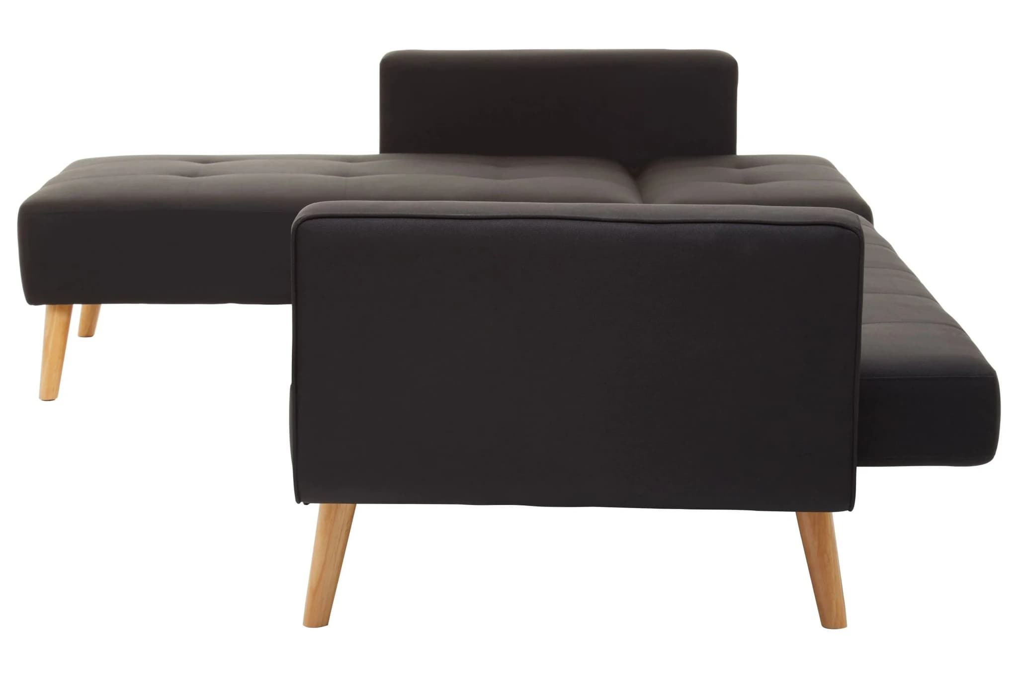 Hansa Hagen Black Linen Corner Sofa Bed - Seating, photo 2 of 8